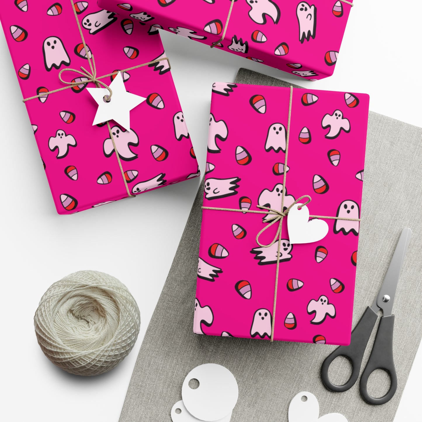 Pink Ghost - Gift Wrap Papers - 13849