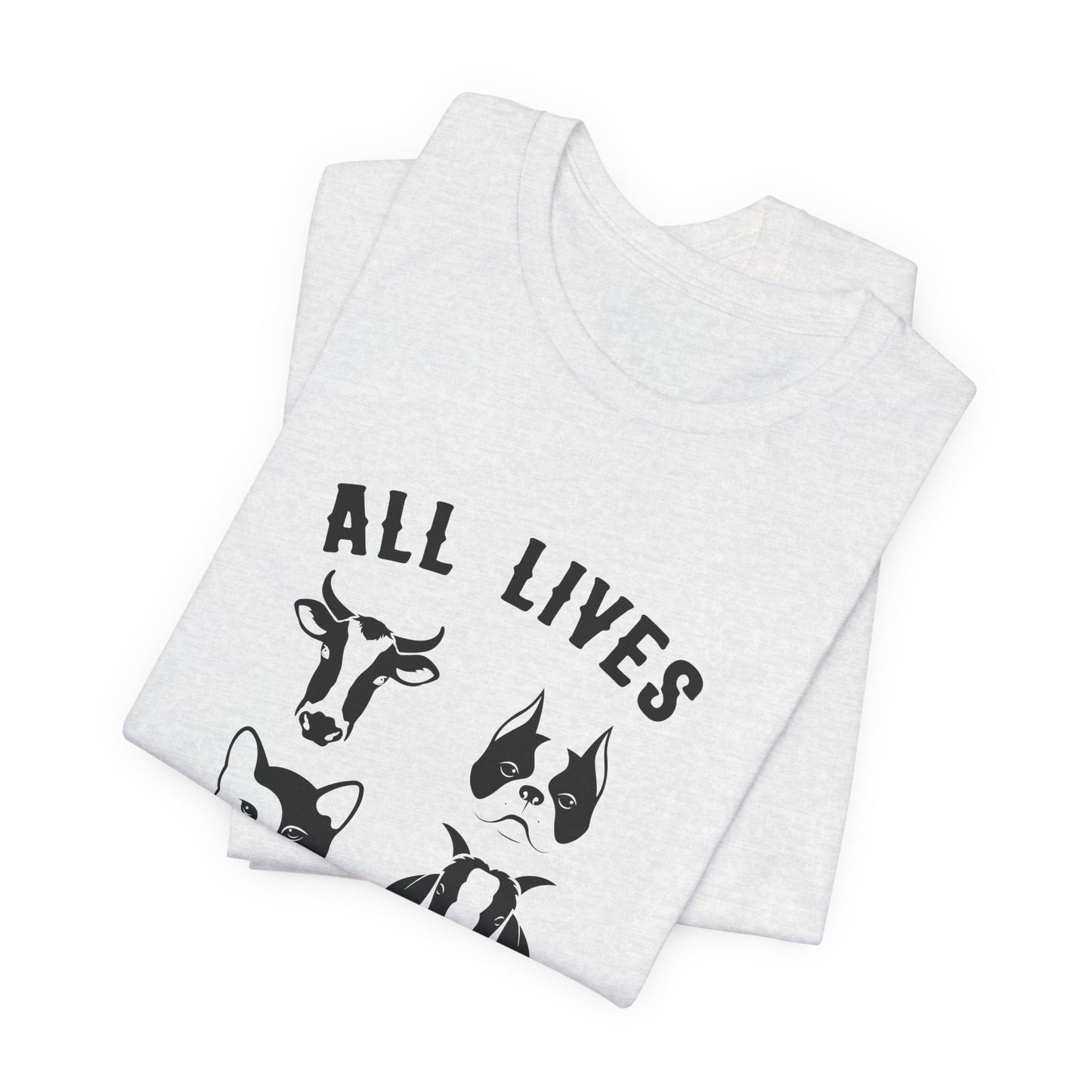 Vegan: All Lives Matter - Unisex Jersey Short Sleeve Tee