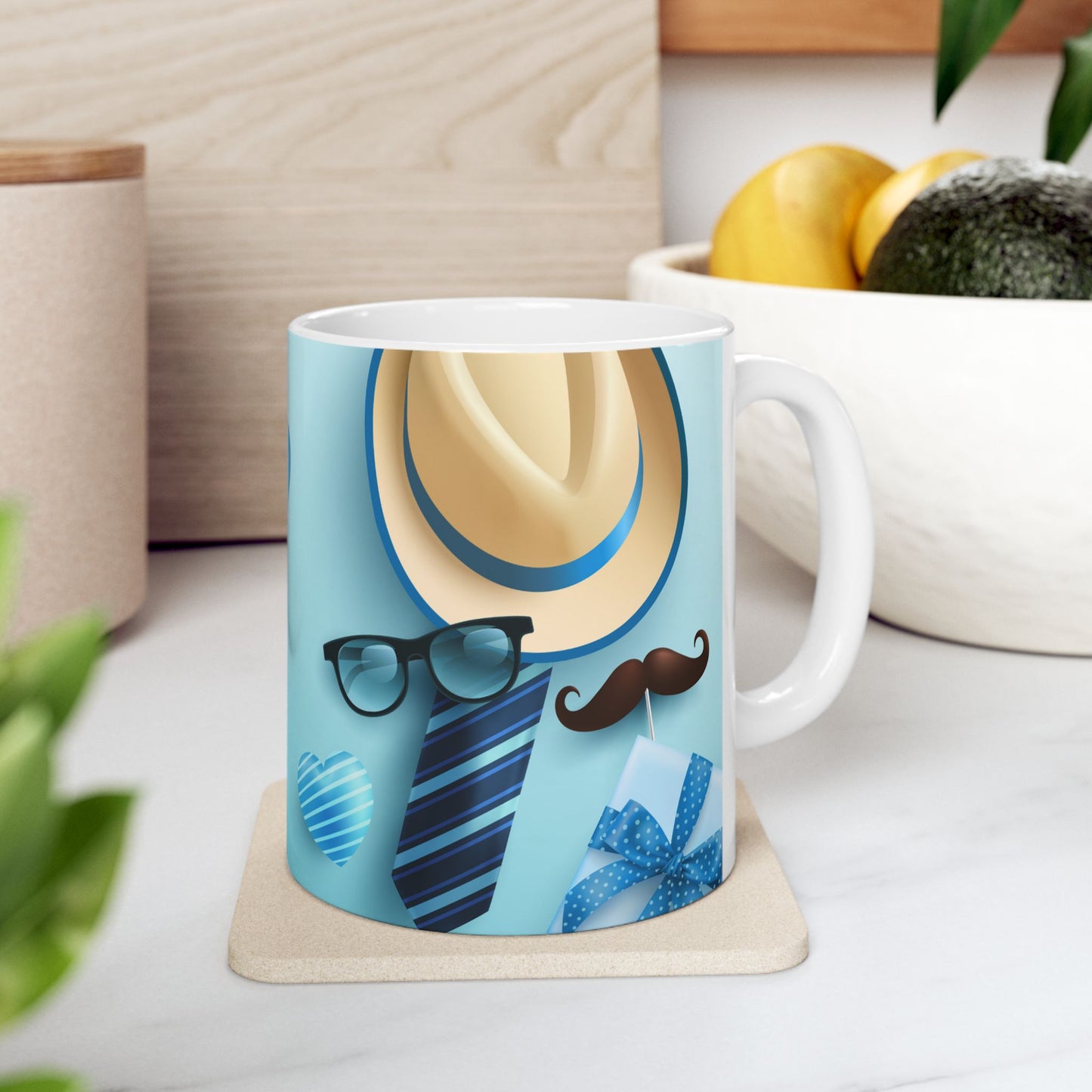 Happy Father's Day Ceramic Mug – Unique Gift for Dads, Coffee Lover's Mug, Fun Drinkware, Personalized Father's Day Present - 14020