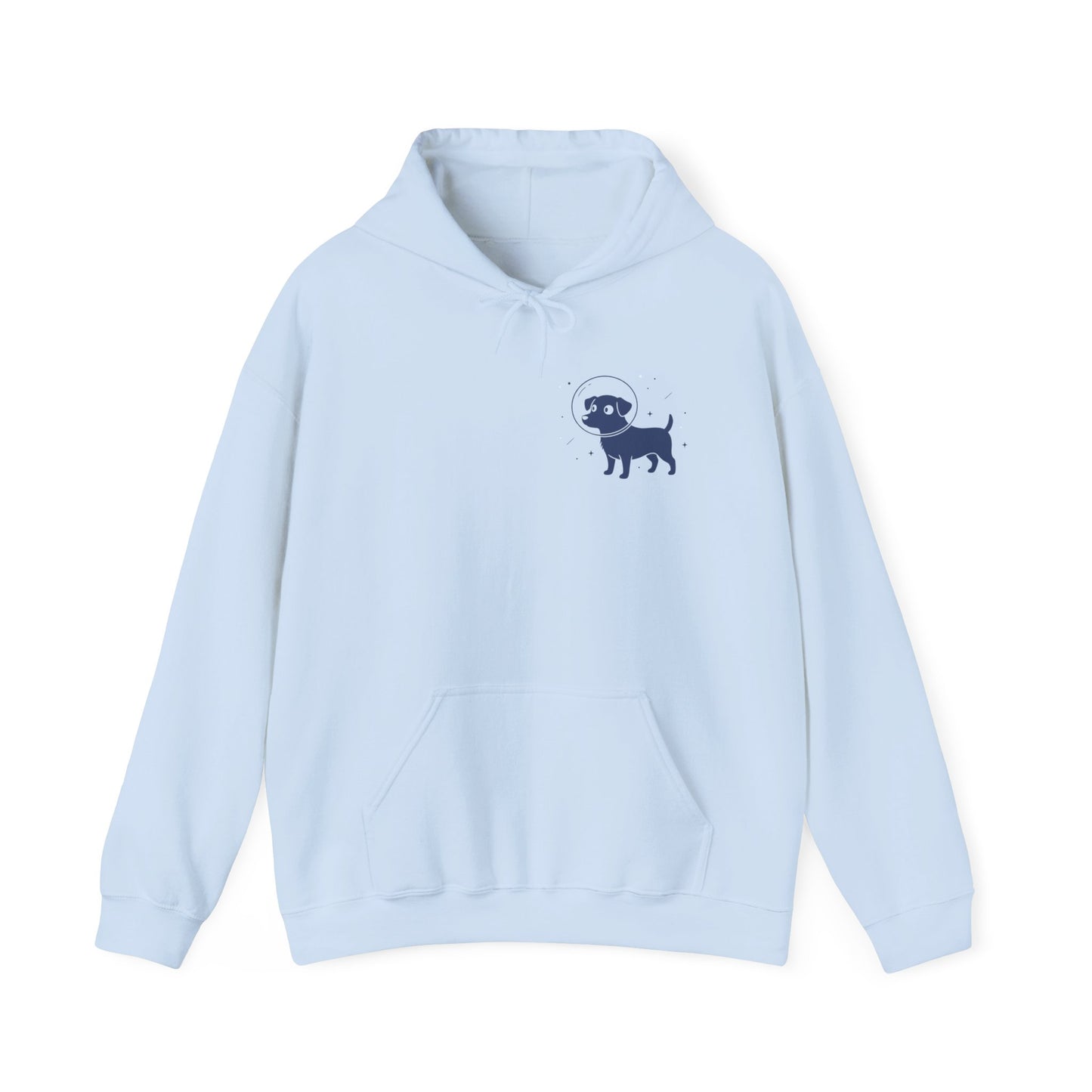 Dog in Space Hoodie – Space Puppy Graphic Hooded Sweatshirt, Unisex Heavy Blend™ - 14679