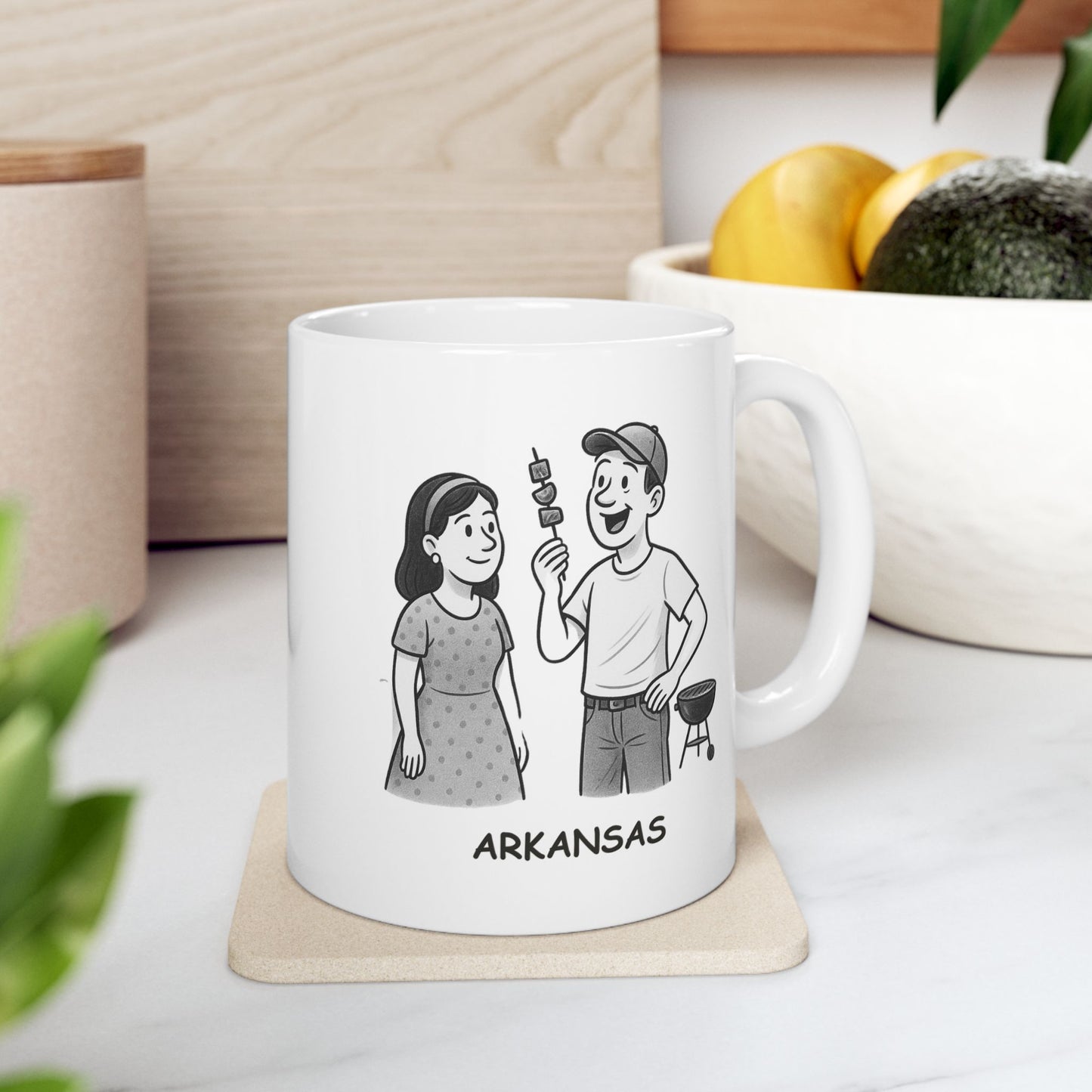 "Arkansas: We’re not big on fancy, but we sure are big on fun." Ceramic Mug - 13341