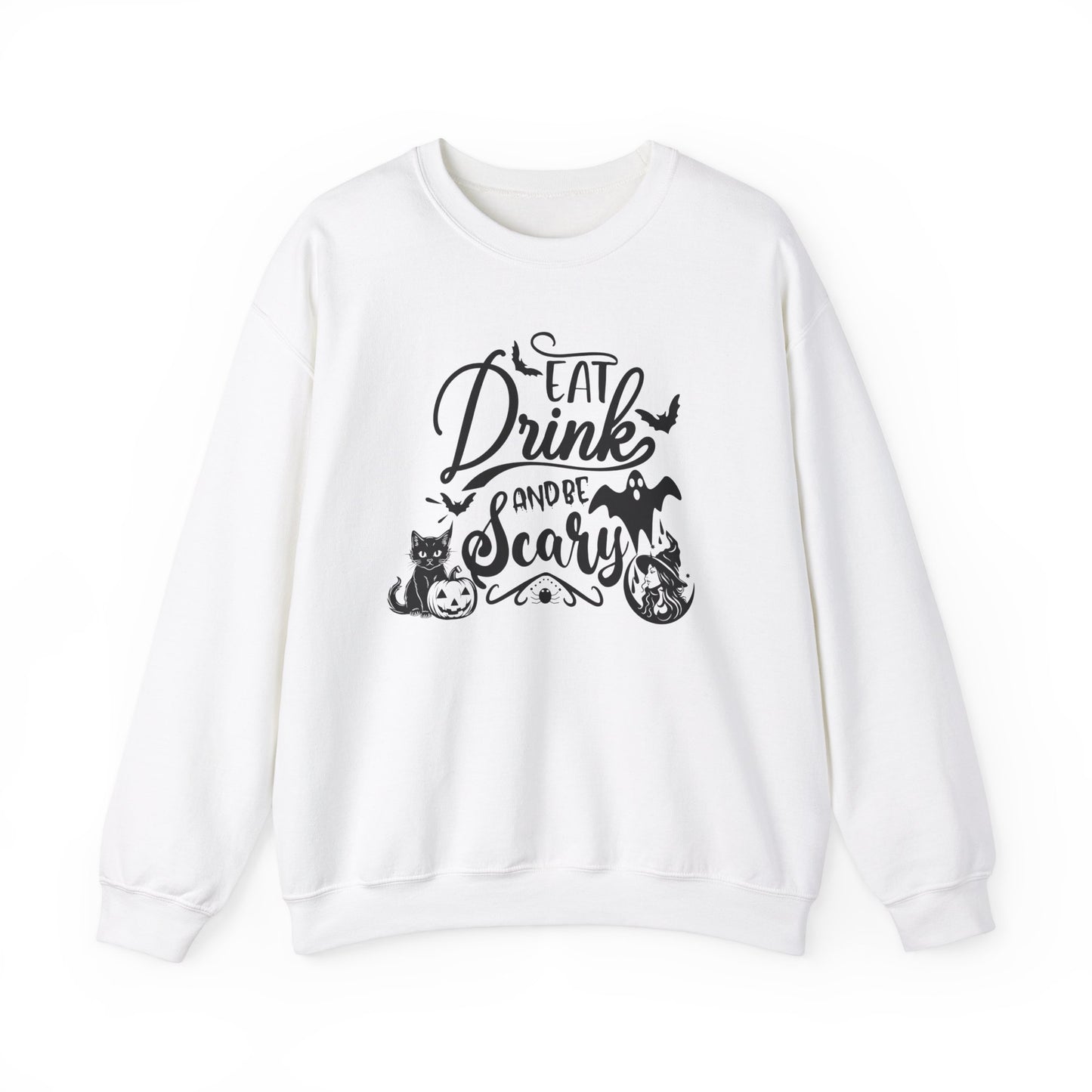 Eat, Drink and Be Scary - Unisex Heavy Blend™ Crewneck Sweatshirt