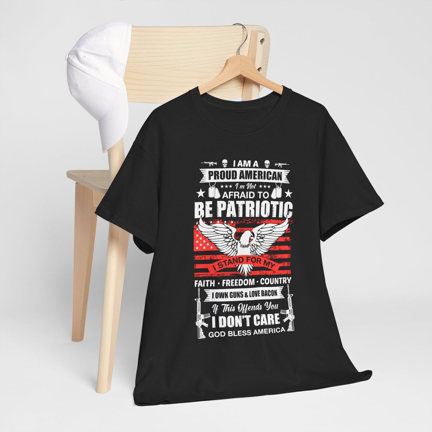 Unisex Patriotic Tee - Proud American T-Shirt, 4th of July Gift, Freedom Shirt, Memorial Day Apparel, Casual Wear - 13789