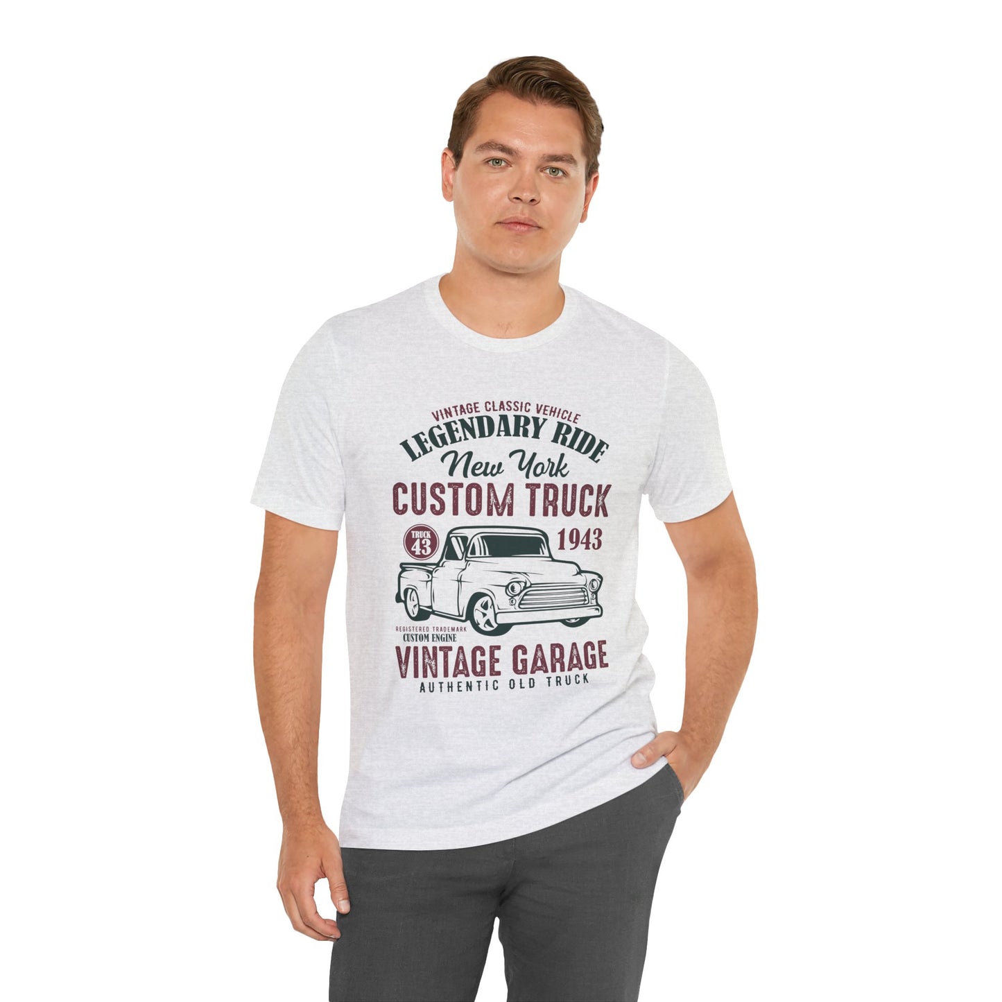 Vintage Classic Vehicle, Legendary Ride, New York Custom Truck - Unisex Jersey Short Sleeve Tee - 13033