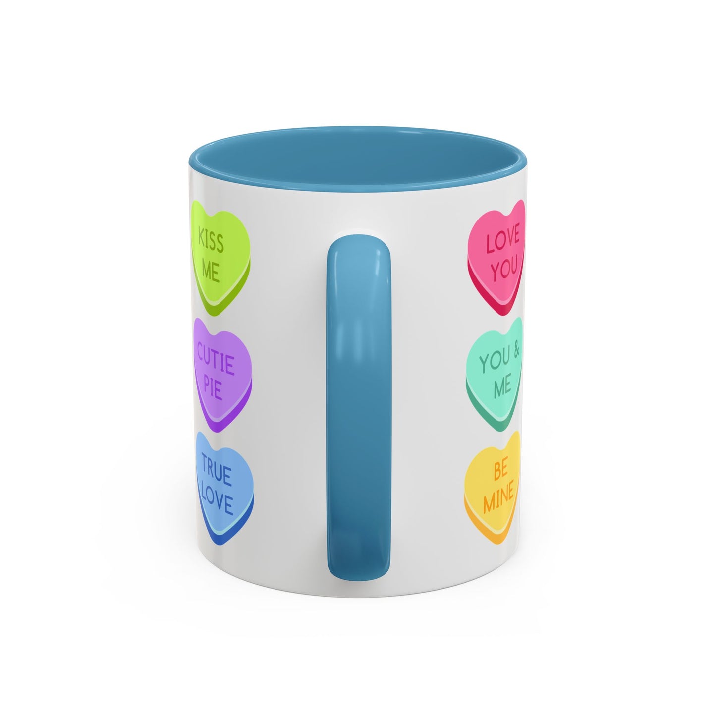 Love You, Kiss Me - Accent Coffee Mug (11, 15oz) - 11541