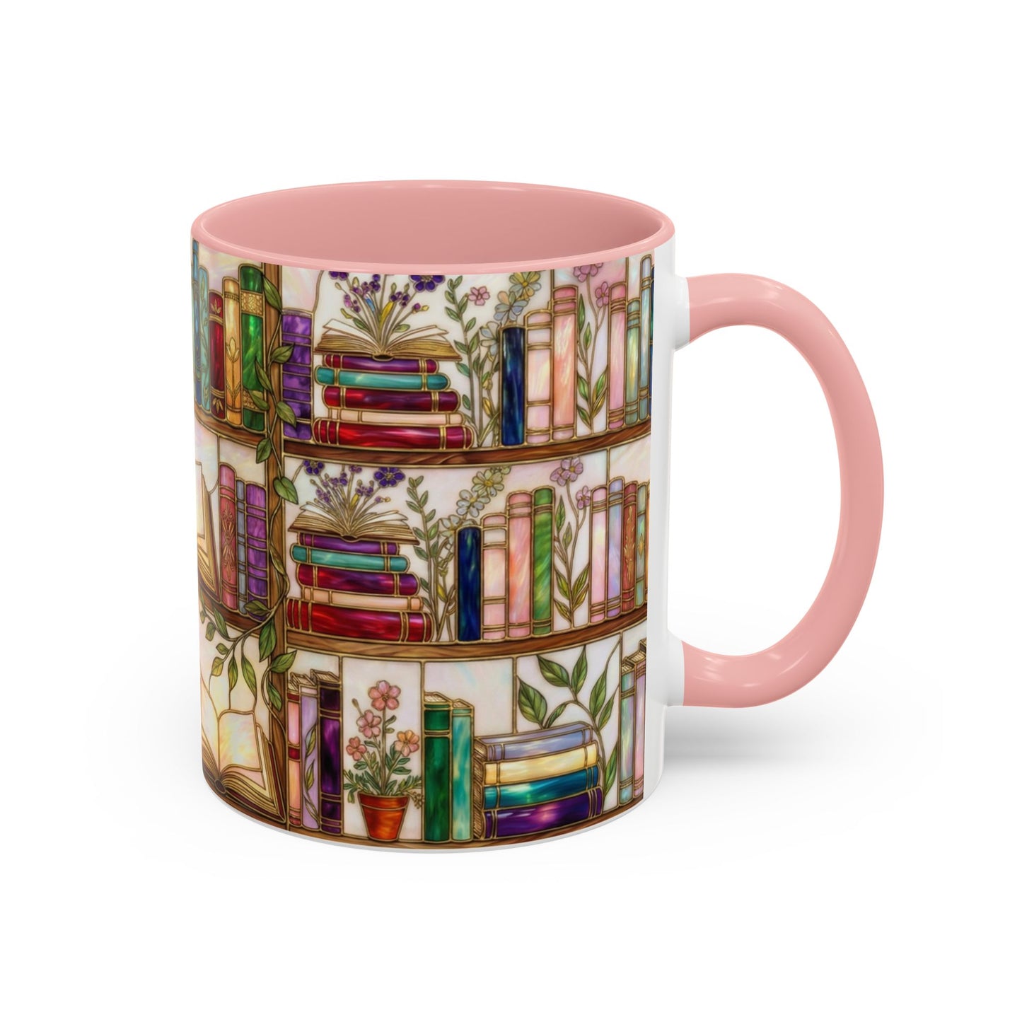 Bookish Accent Coffee Mug — Stained Glass Design (11/15 oz) - 14528