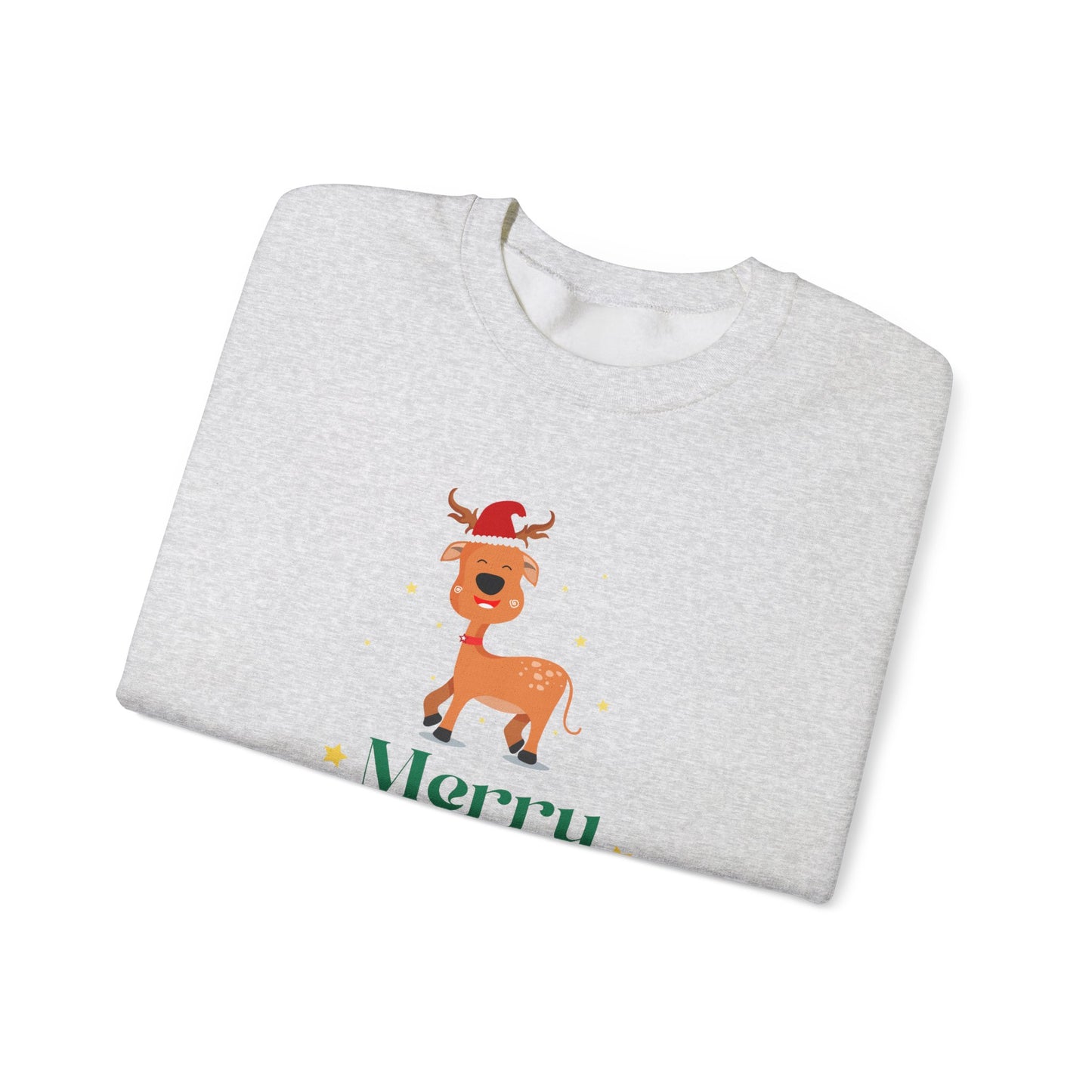 Reindeer, Merry Christmas - Unisex Heavy Blend™ Crewneck Sweatshirt