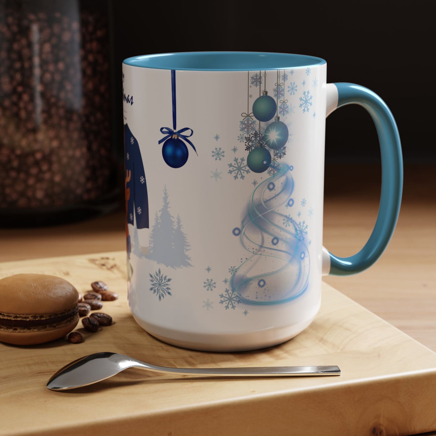 Blue Christmas - Accent Coffee Mug (11, 15oz)