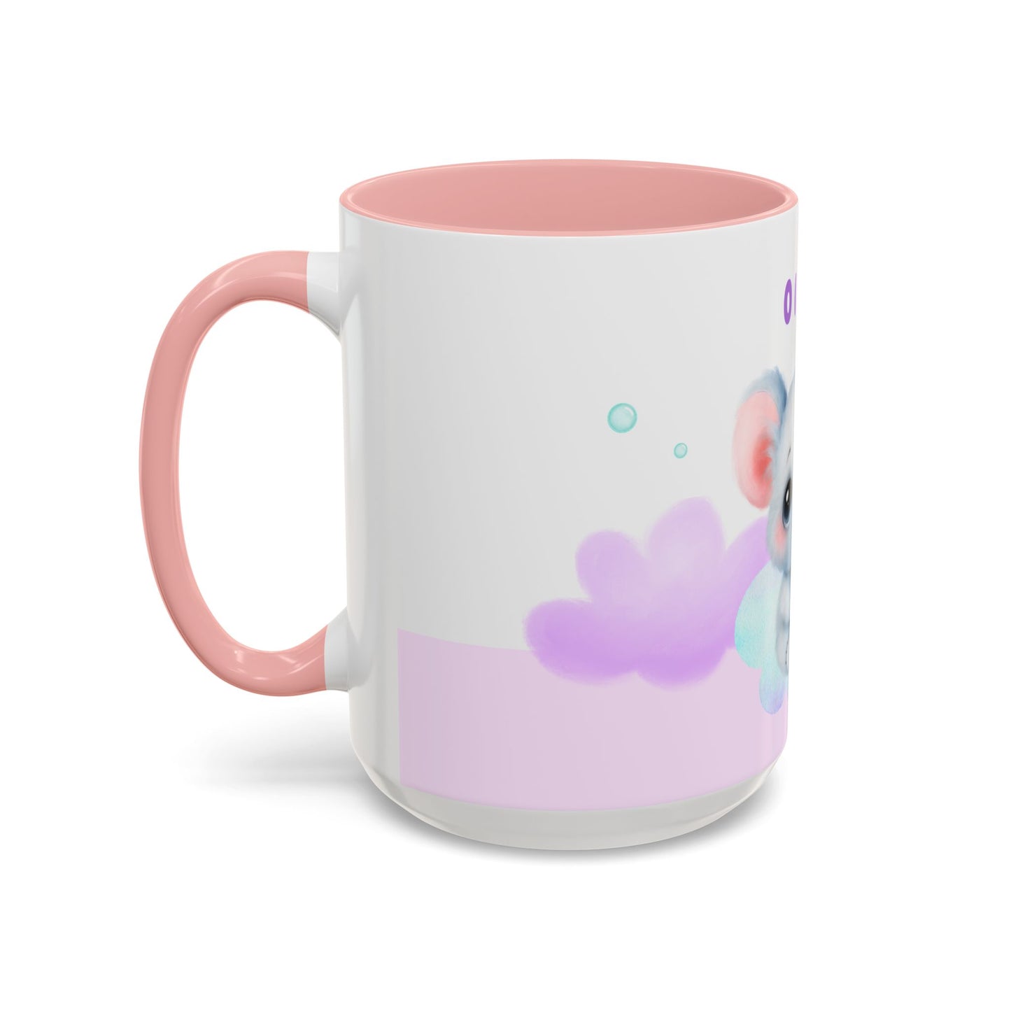 Cute Koala, Olivia, Name Customizable - Accent Coffee Mug (11, 15oz) - 11006