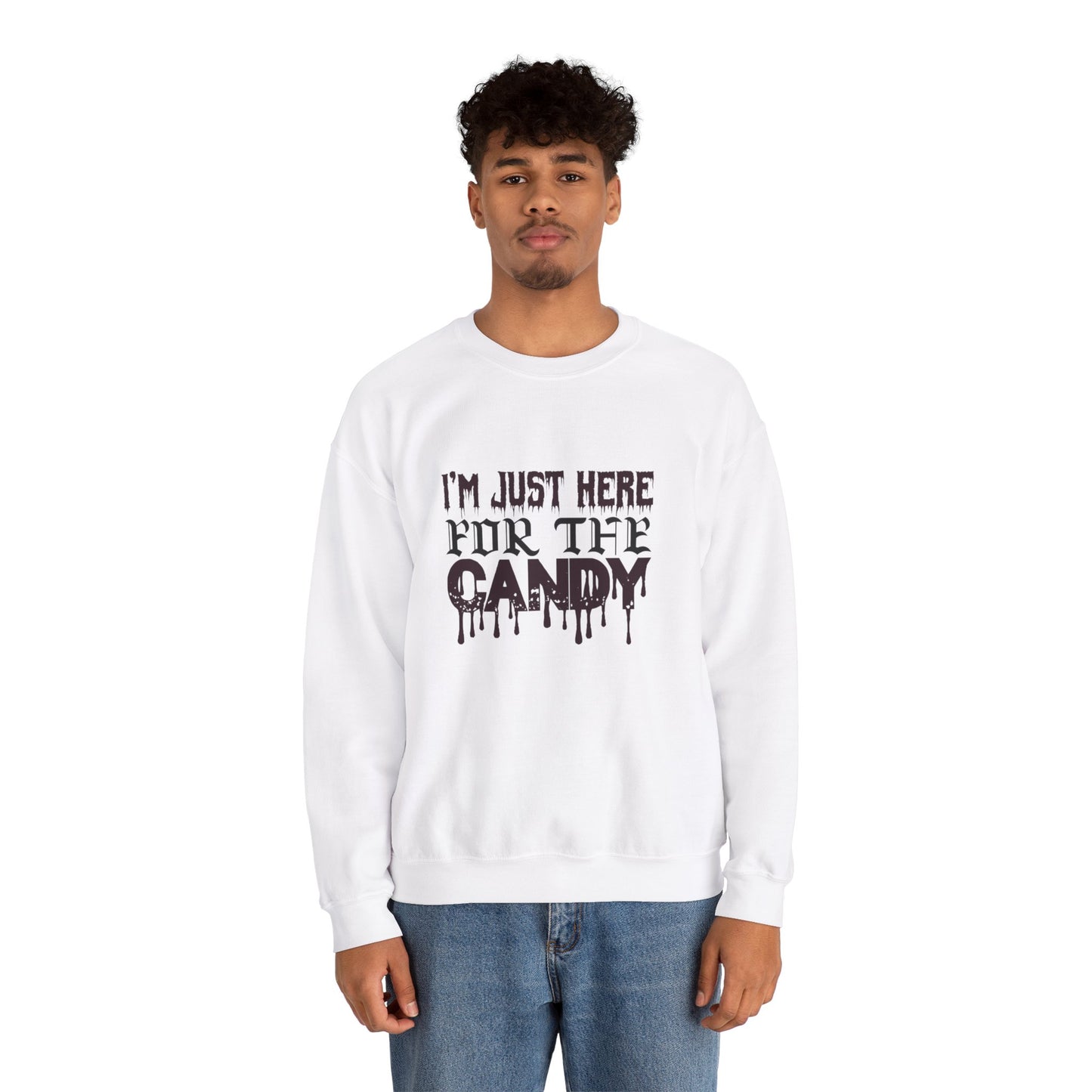 I'm Just Here For The Candy - Unisex Heavy Blend™ Crewneck Sweatshirt