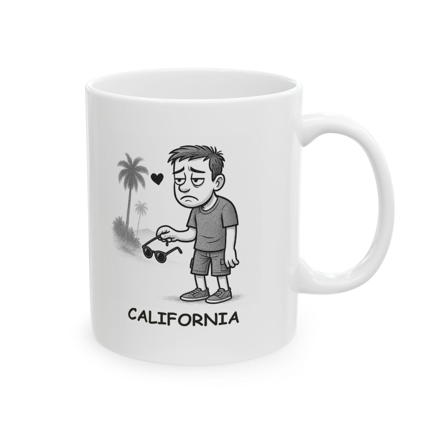 "I left my heart in California… and probably my sunglasses too." Ceramic Mug - 11oz & 15oz - 12711