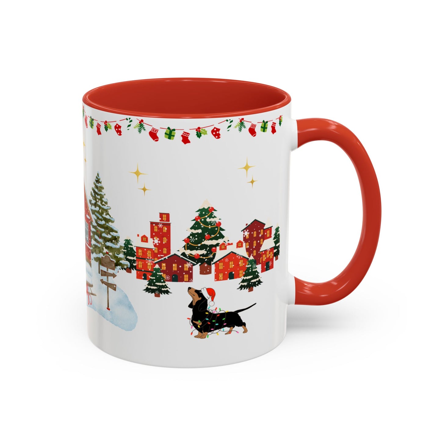 Christmas House - Accent Coffee Mug (11, 15oz)