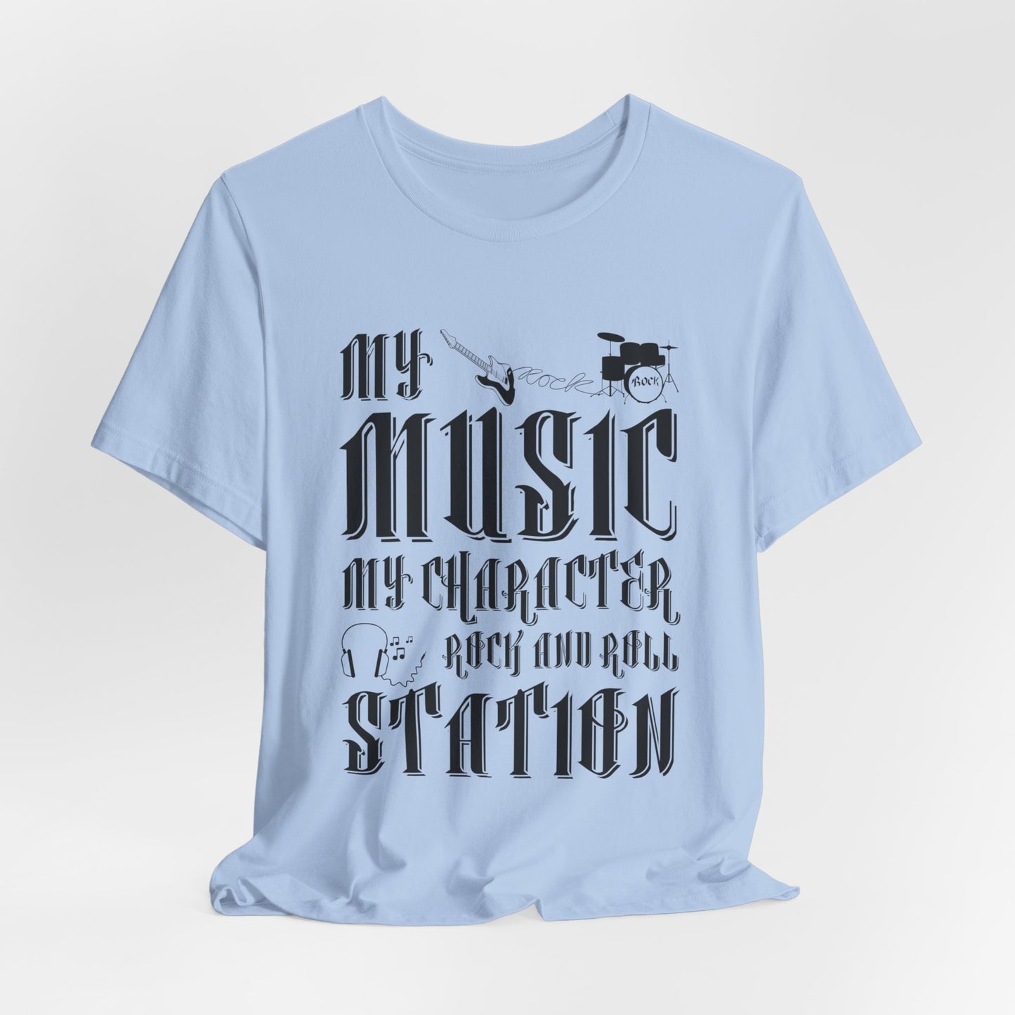 My Music My Character, Rock & Roll Station - Unisex Jersey Short Sleeve Tee