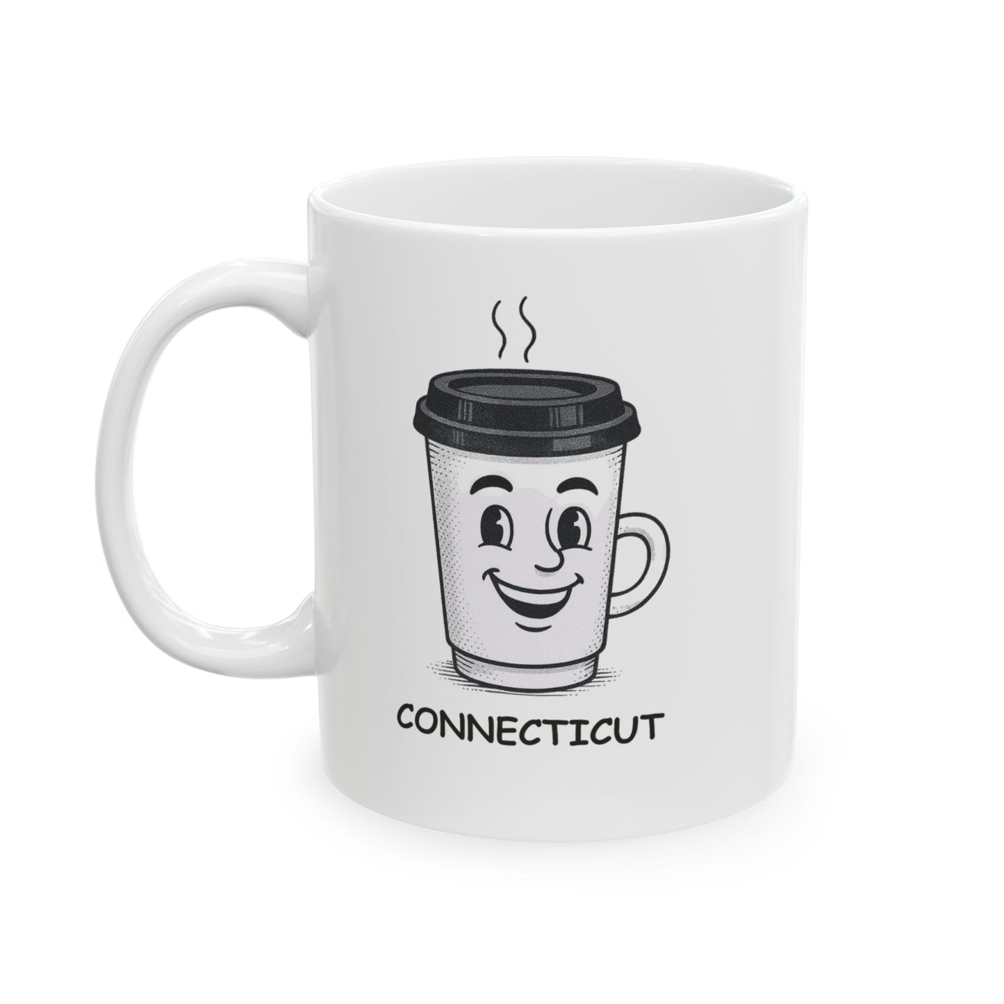 "In Connecticut, even our coffee has a Connecticut accent." Ceramic Mug - 13804