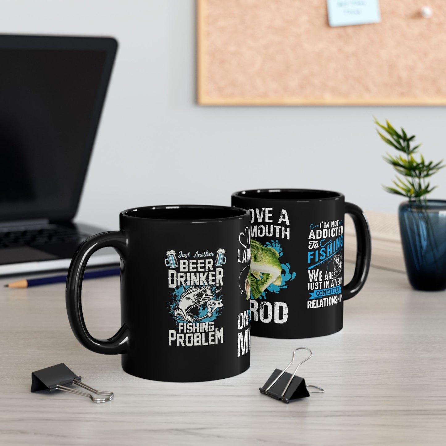 I Love A Large Mouth On My Rod - Black Mug (11oz, 15oz)