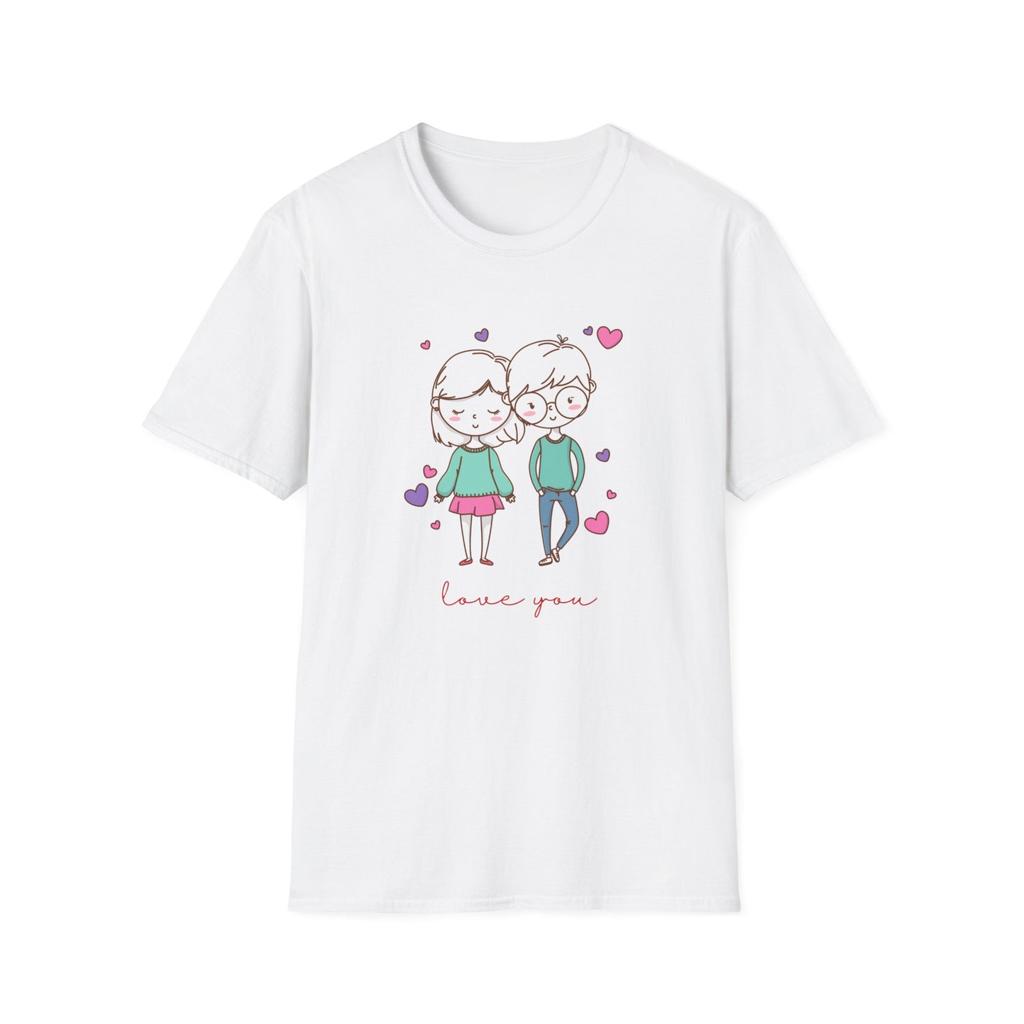 Cute Couple, Love You - Unisex Softstyle T-Shirt - 11528