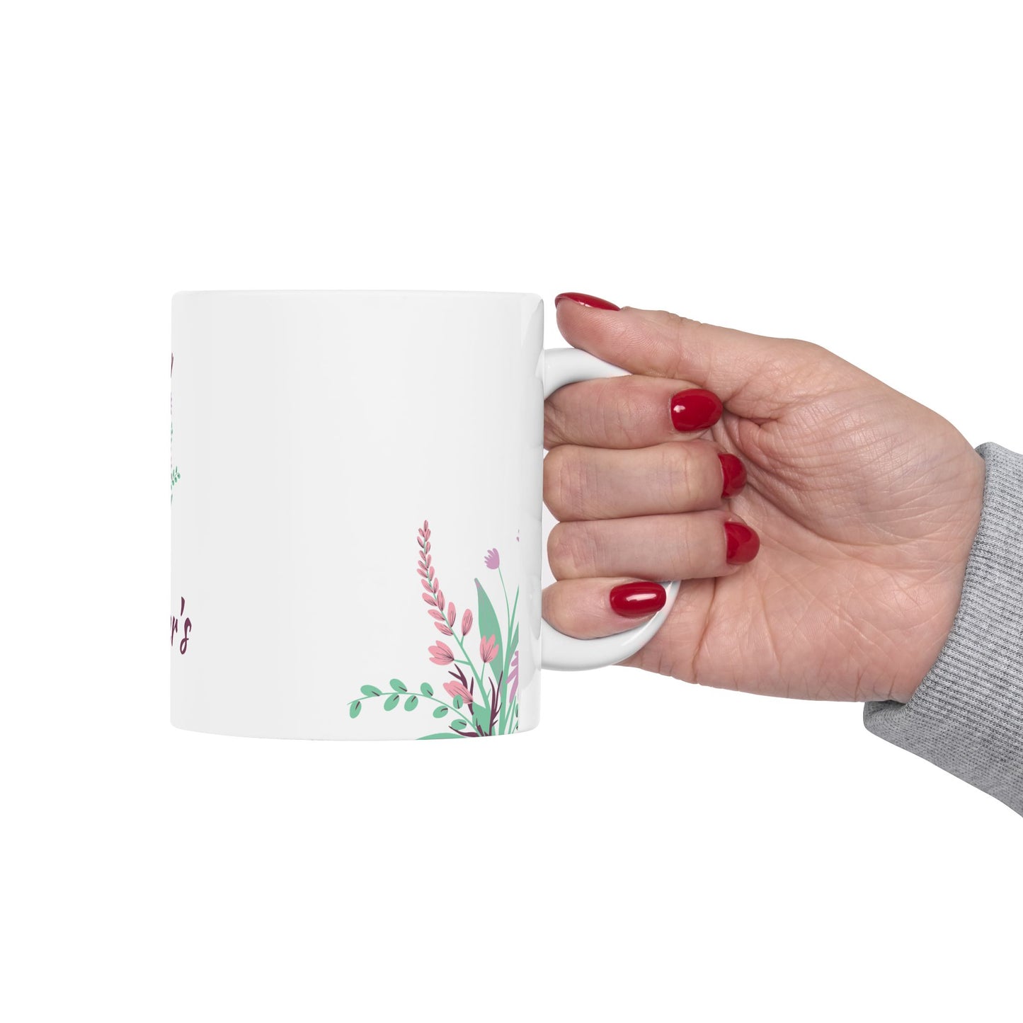 Happy Mother's Day Floral Ceramic Mug - Perfect Gift for Mom - 12582