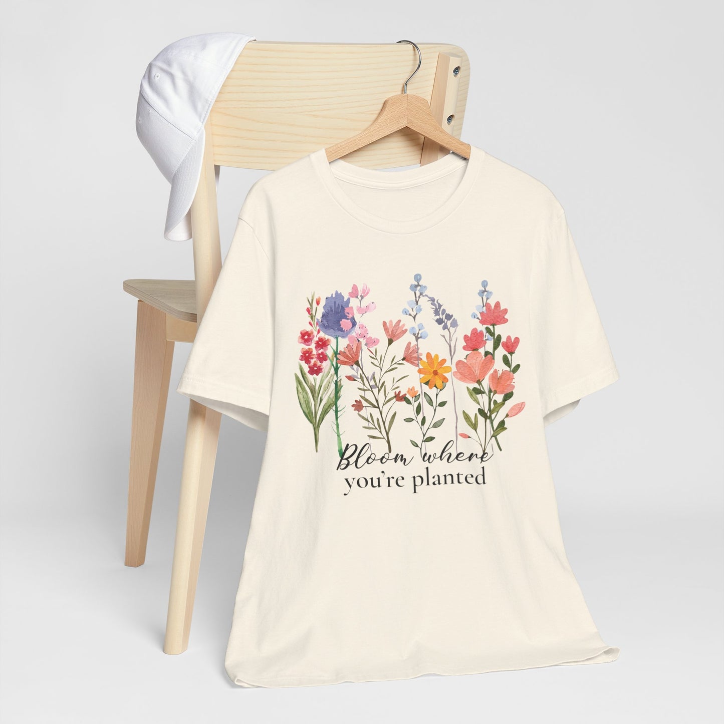 Bloom Where You’re Planted Floral T-Shirt,  Inspirational Flower Garden Tee - 14939
