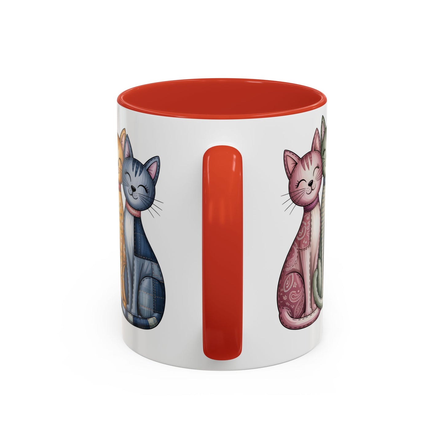 Happy Cats Illustration Mug – Colorful Cat Art Coffee Cup (11oz / 15oz) - 14769