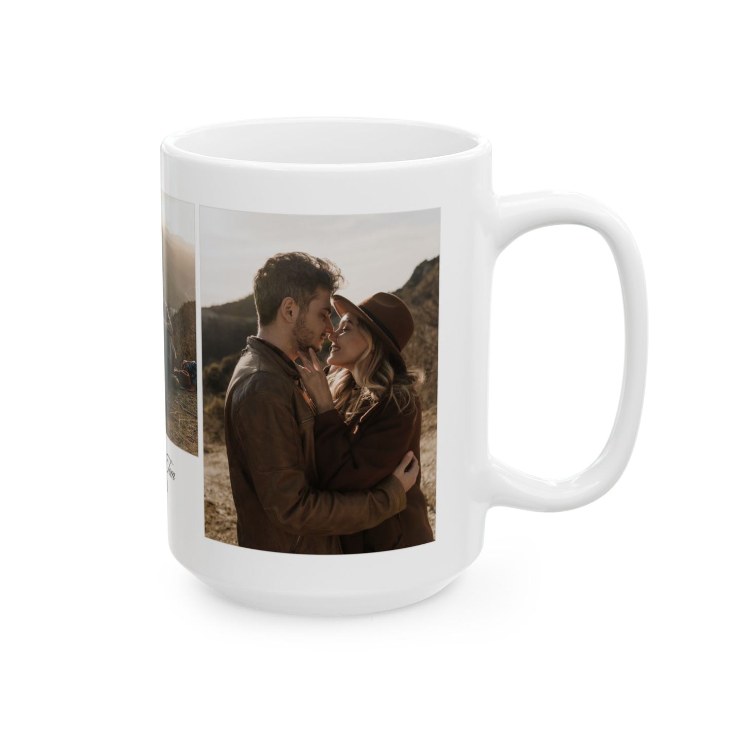 Julian & Tom, Couple's Photos, Customizable - Ceramic Mug, (11oz, 15oz) - 11030