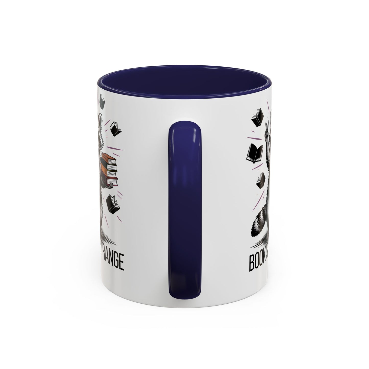 Bookish & Strange Raccoon Mug – Cute Reading Coffee Mug Gift for Book Lovers (11oz / 15oz) - 14803