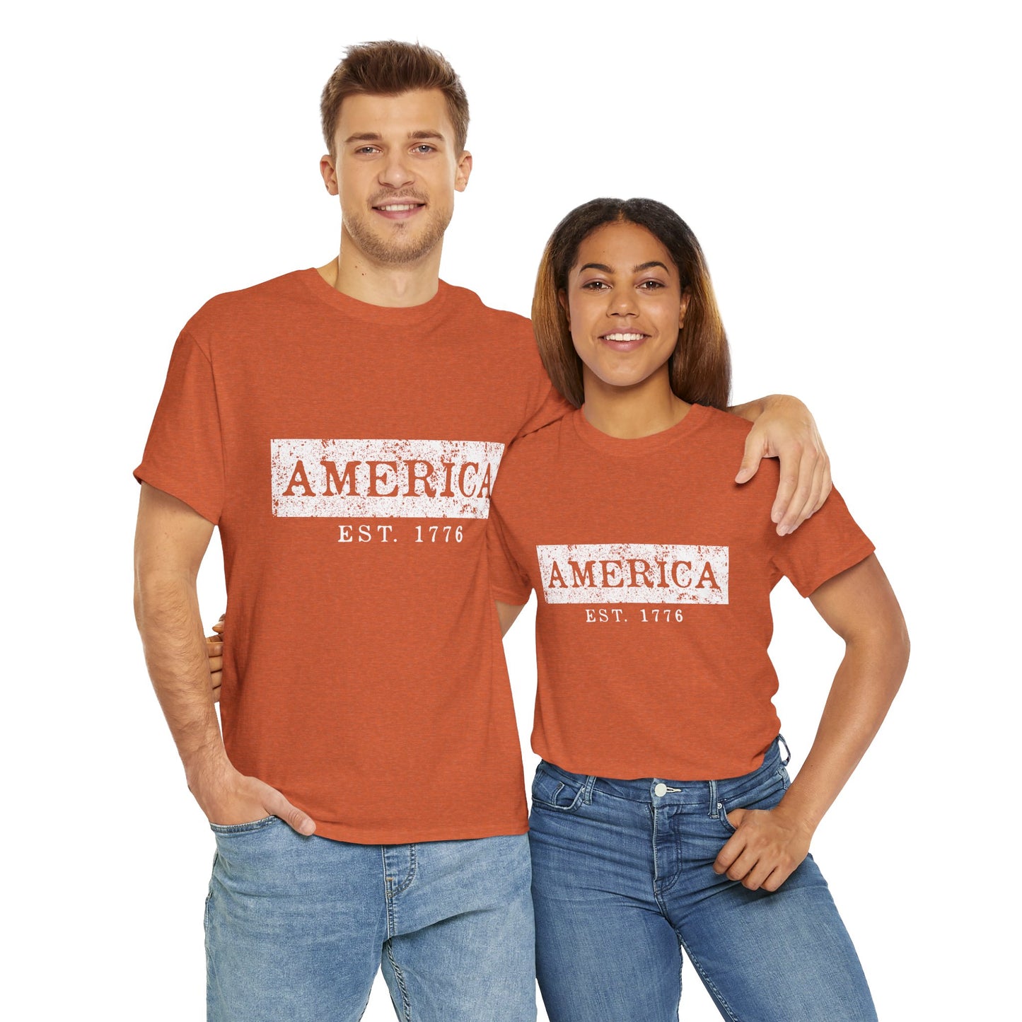 Patriotic Unisex Tee - America EST 1776, Vintage Style Shirt, Independence Day Gift, Casual Wear, Gifts for Him/Her - 13736