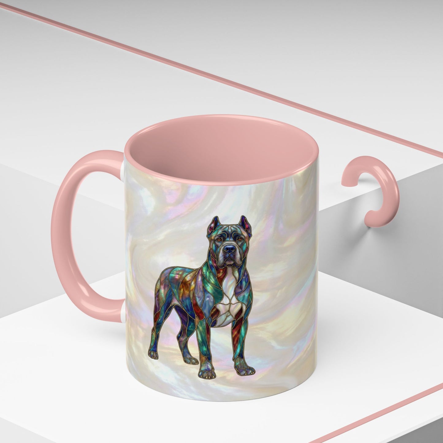 Cane Corso Accent Mug — Stained Glass Design (11/15 oz) - 14623