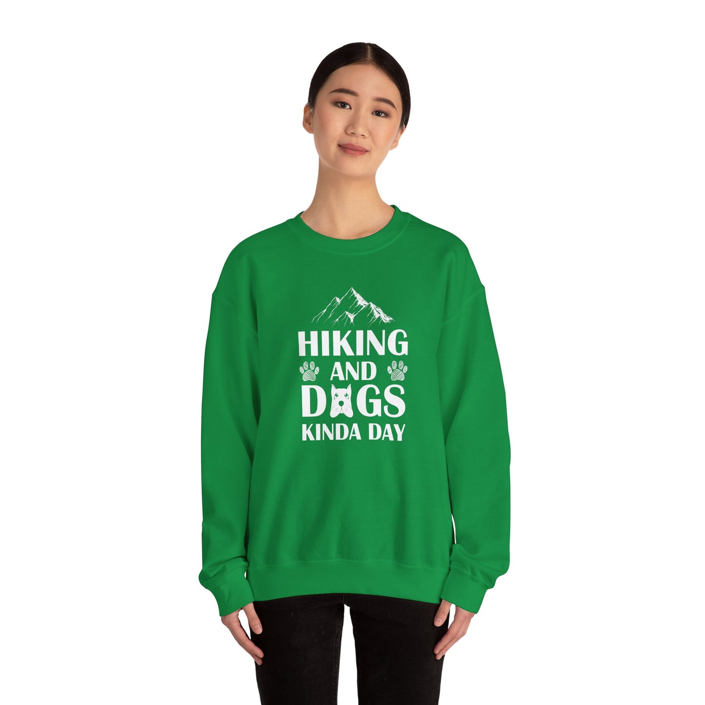 Hiking & Dogs Kinda Day - Unisex Heavy Blend™ Crewneck Sweatshirt