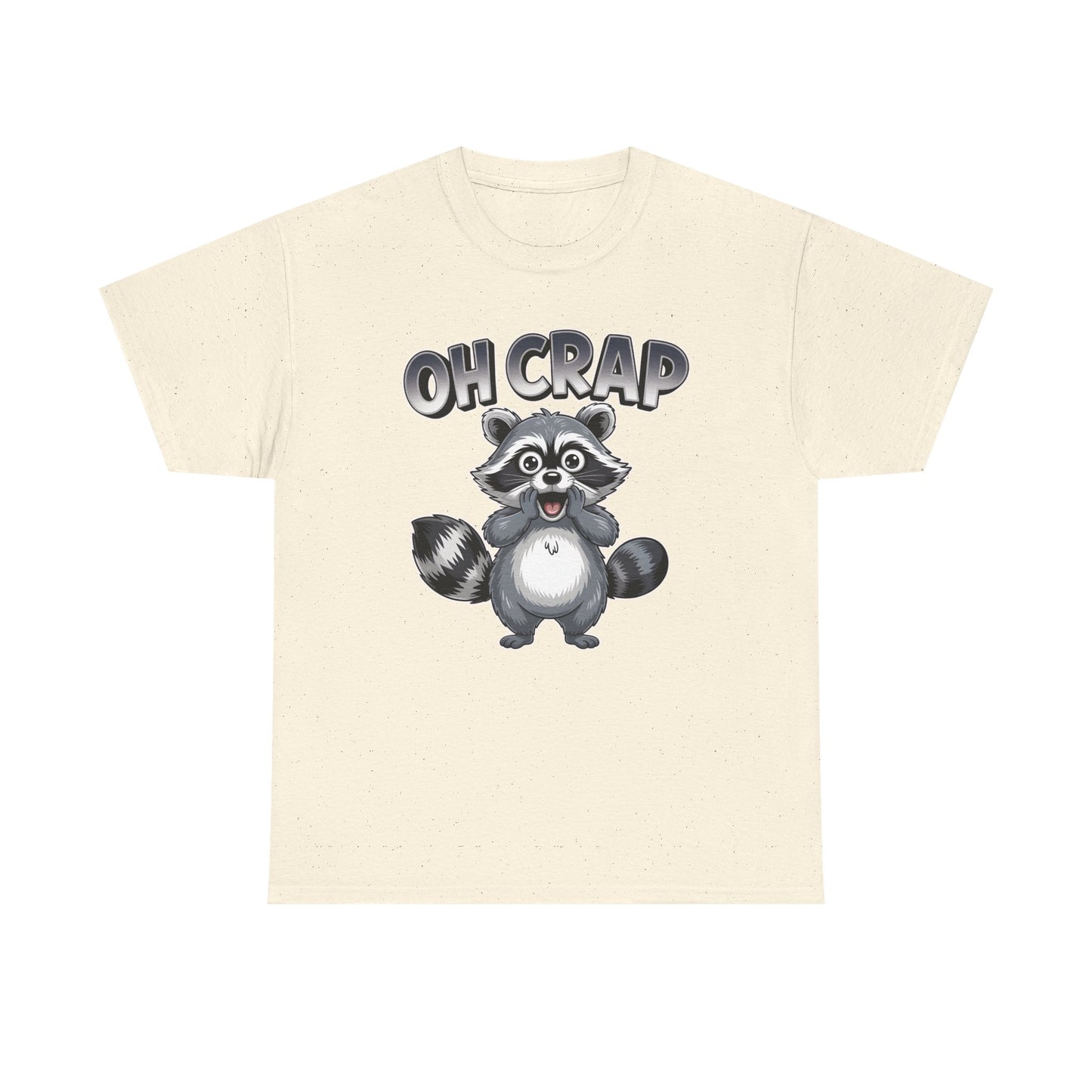 Funny Raccoon T-Shirt – “Oh Crap” Cute Meme Reaction Animal Tee Gift - 14855