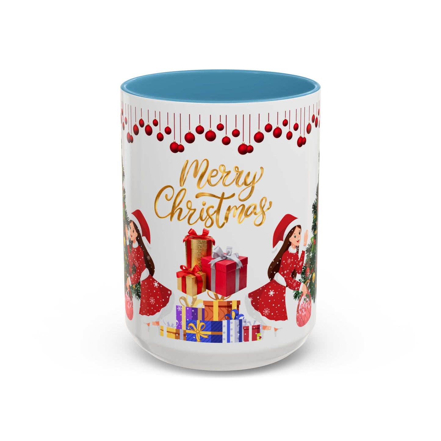 Merry Christmas - Accent Coffee Mug (11, 15oz)