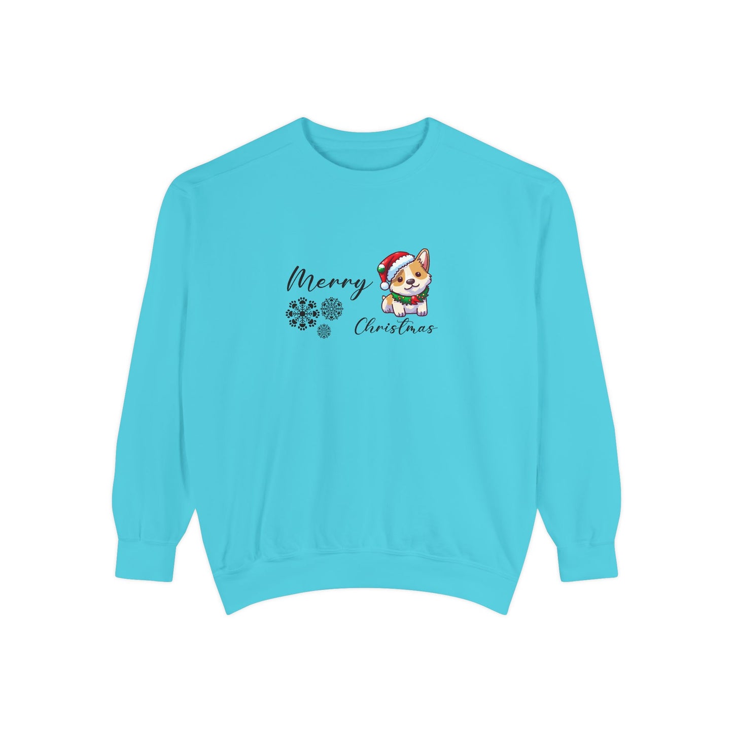 Puppy, Merry Christmas - Unisex Garment-Dyed Sweatshirt - 10266