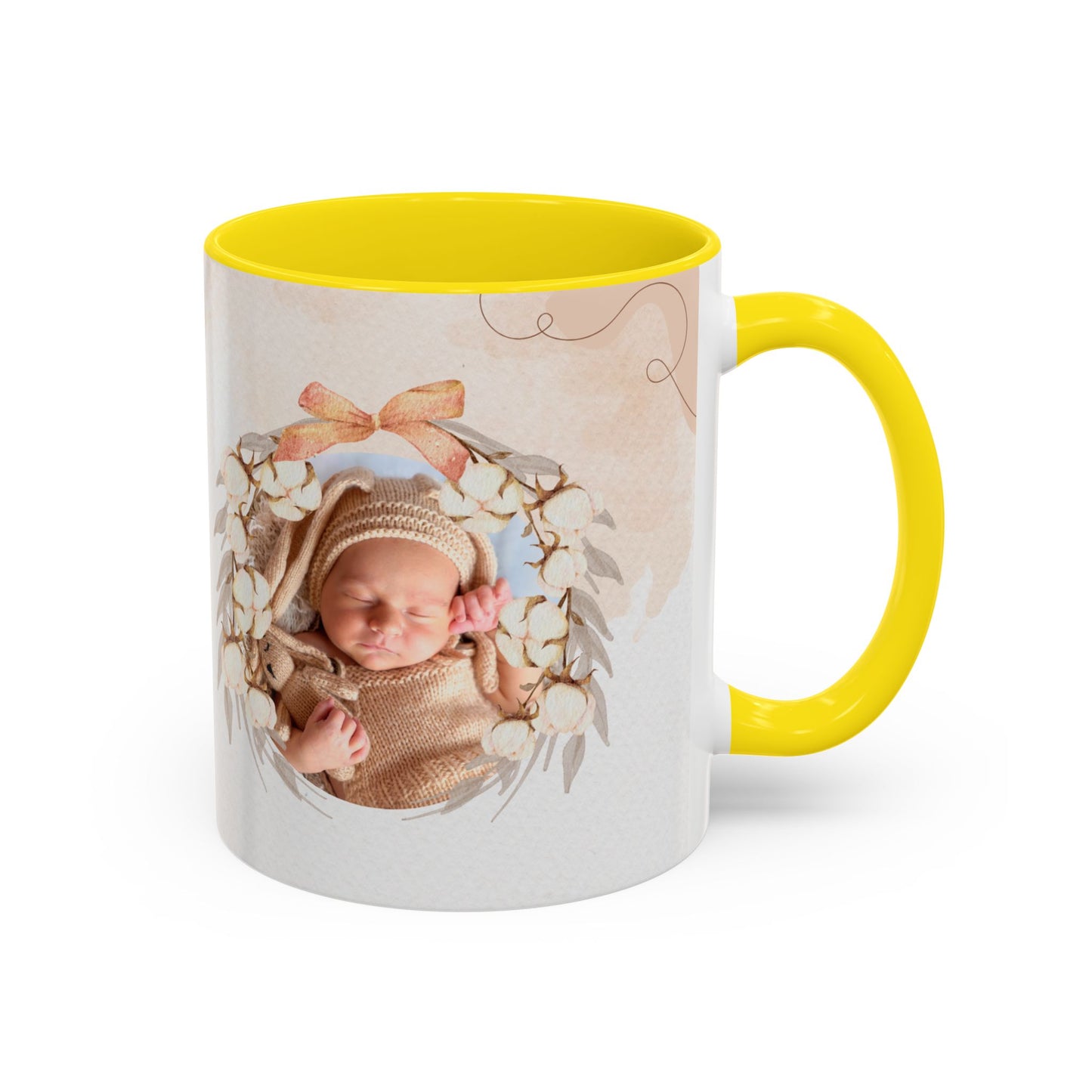 Oh Baby, Samira's Baby Shower, Customizable - Accent Coffee Mug (11, 15oz) - 10882