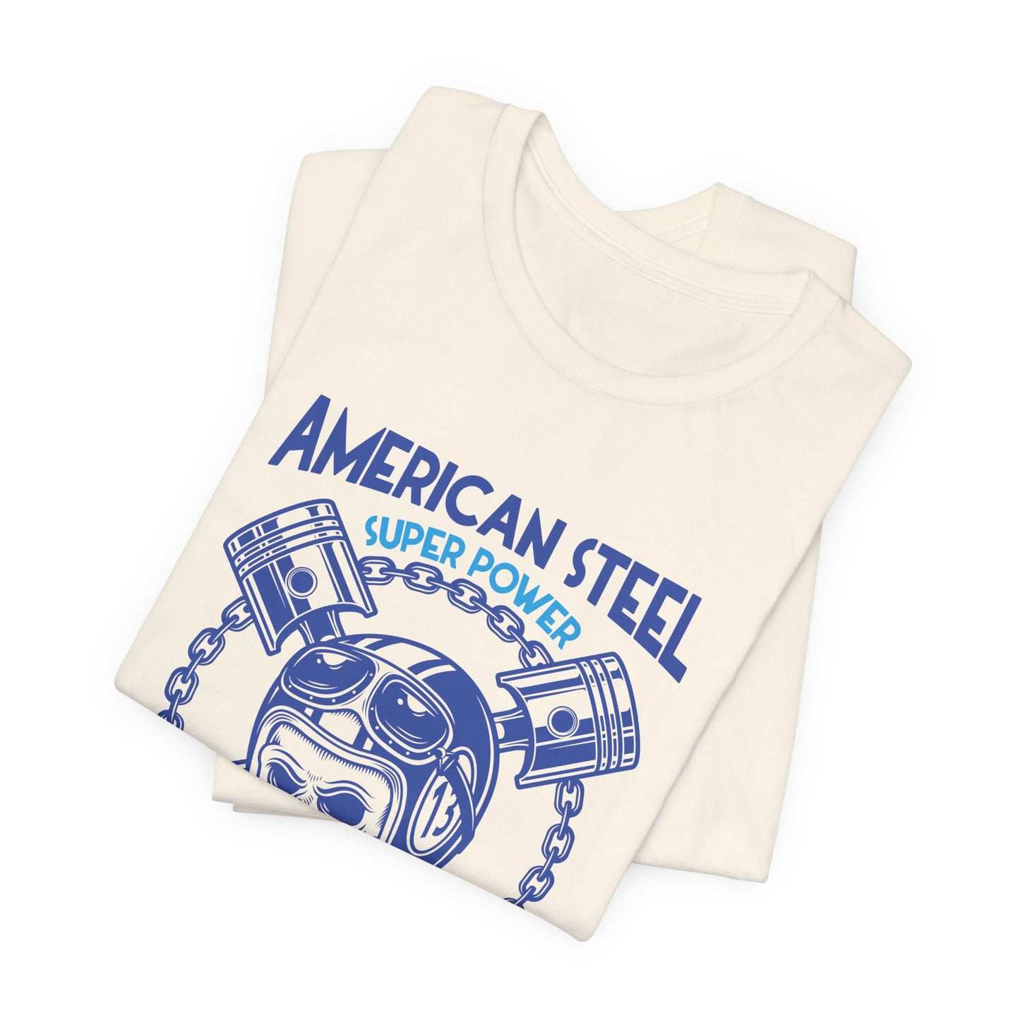 American Steel, Super Power On The Road - Unisex Jersey Short Sleeve Tee