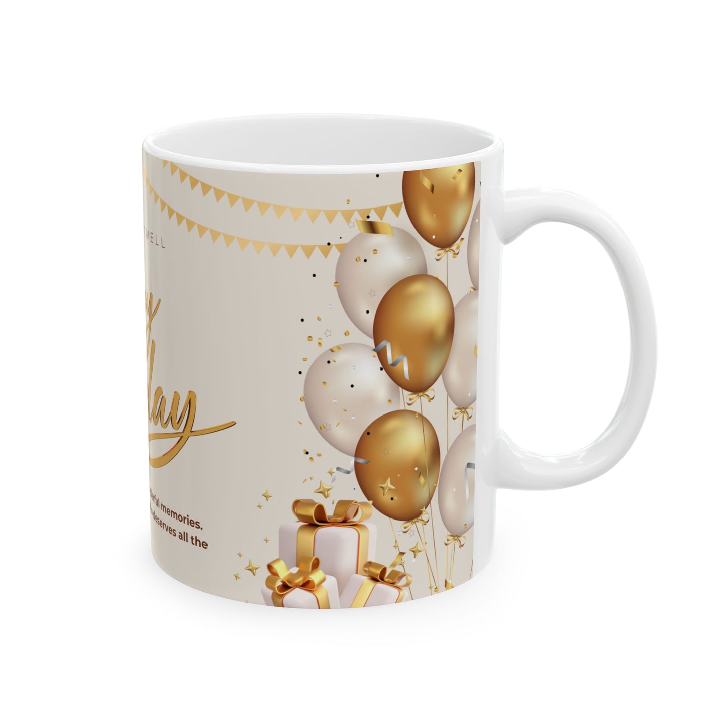 Happy Birthday Ceramic Mug, (11oz, 15oz) - 13983