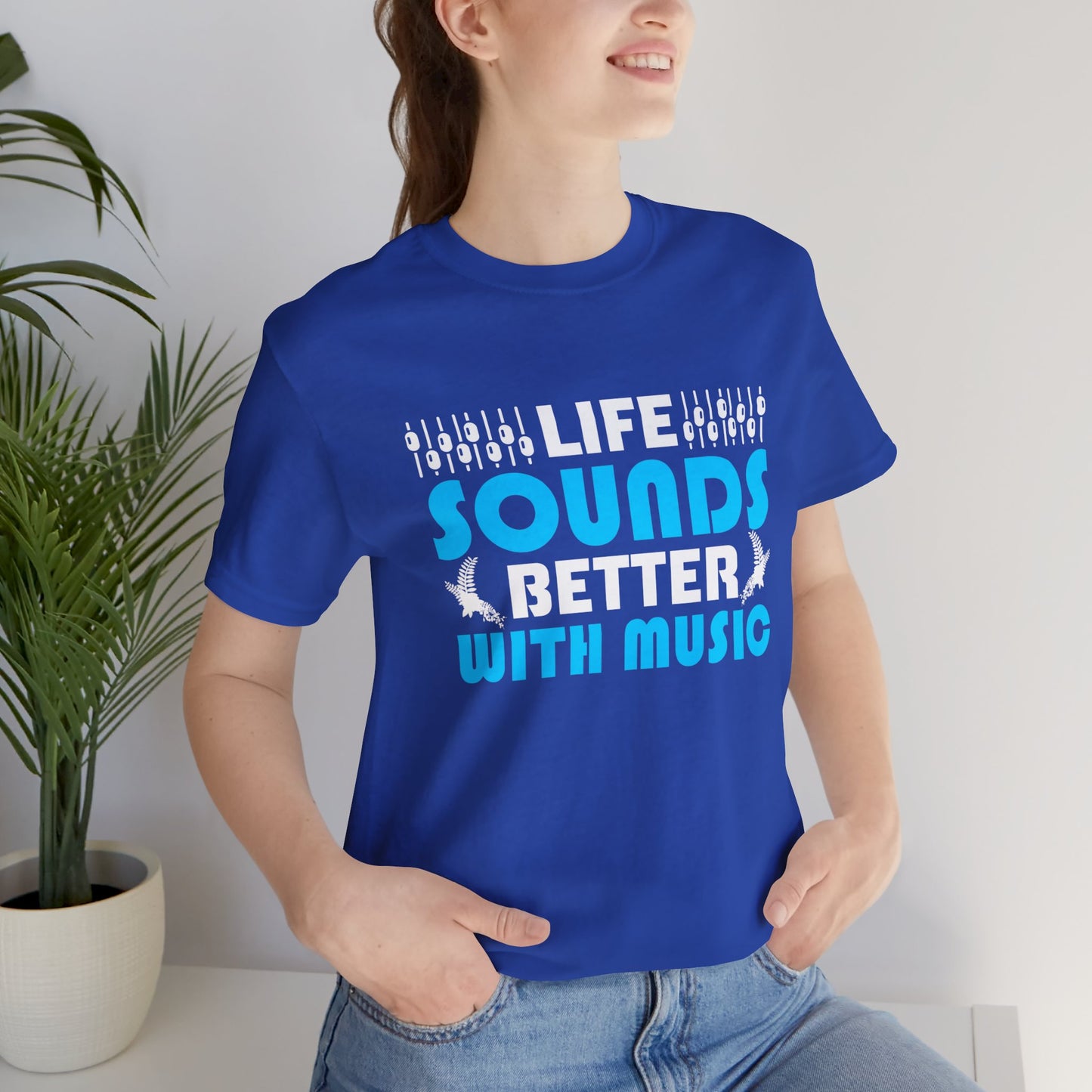 Life Sounds Better With Music - Unisex Jersey Short Sleeve Tee