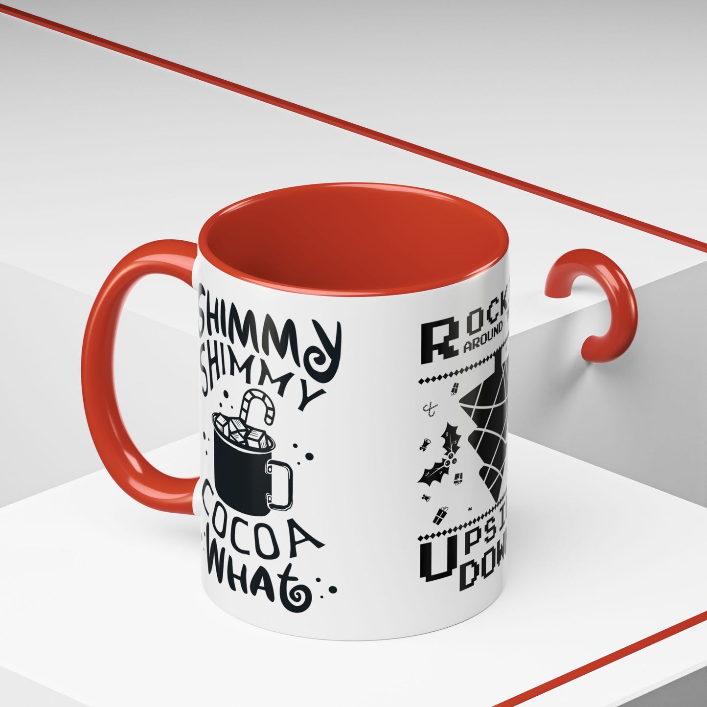 Rocking Around The Tree Upside Down - Accent Coffee Mug (11, 15oz)