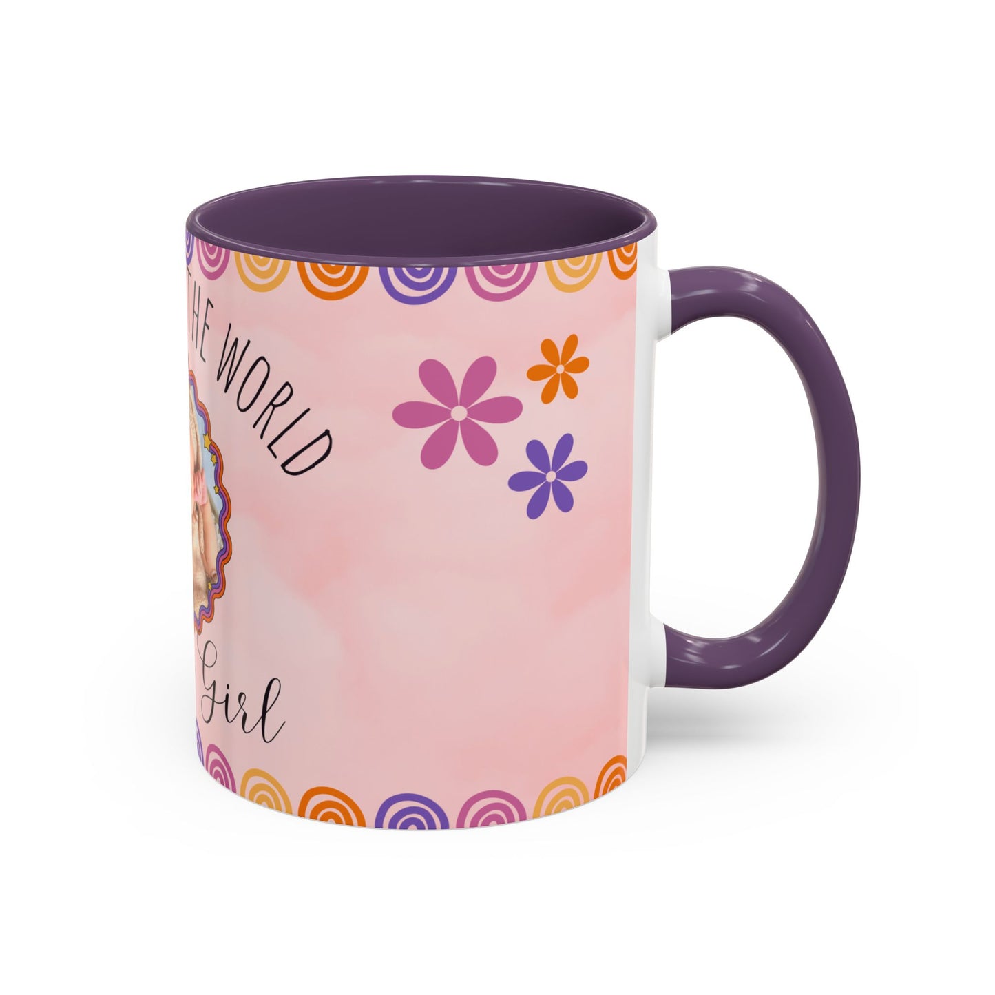 Welcome to the World, Baby Girl, Photo Customizable - Accent Coffee Mug (11, 15oz) - 11074