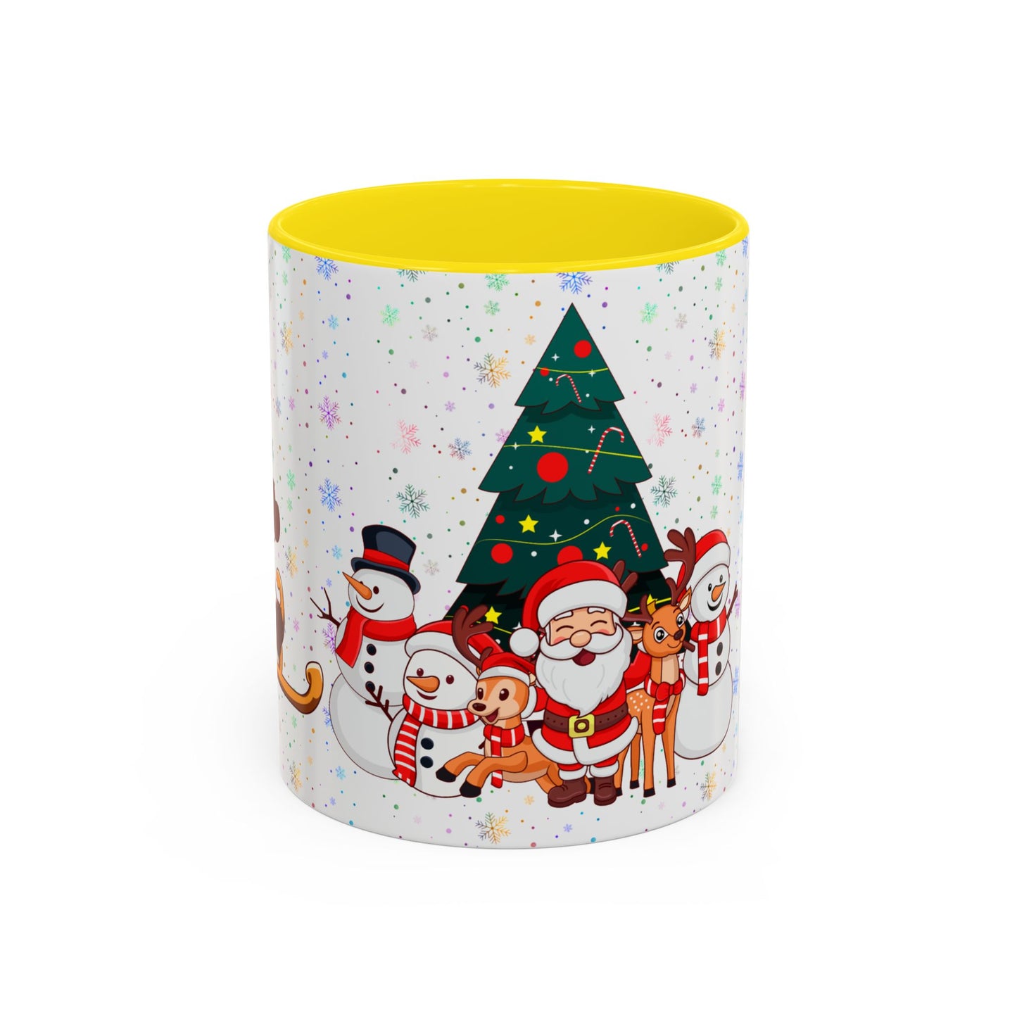 Christmas Party,  Santa,  Snowman, & Reindeer -  Accent Coffee Mug (11, 15oz) - 10428