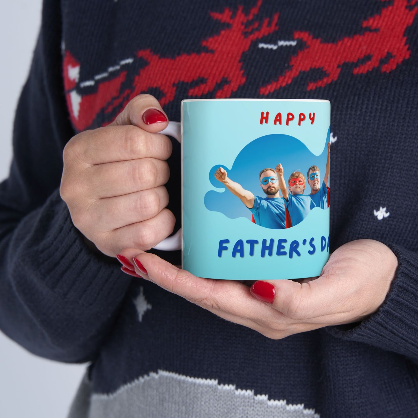 Happy Father's Day Ceramic Mug – Unique Gift for Dads, Coffee Lover's Mug, Fun Drinkware, Personalized Father's Day Present - 14020