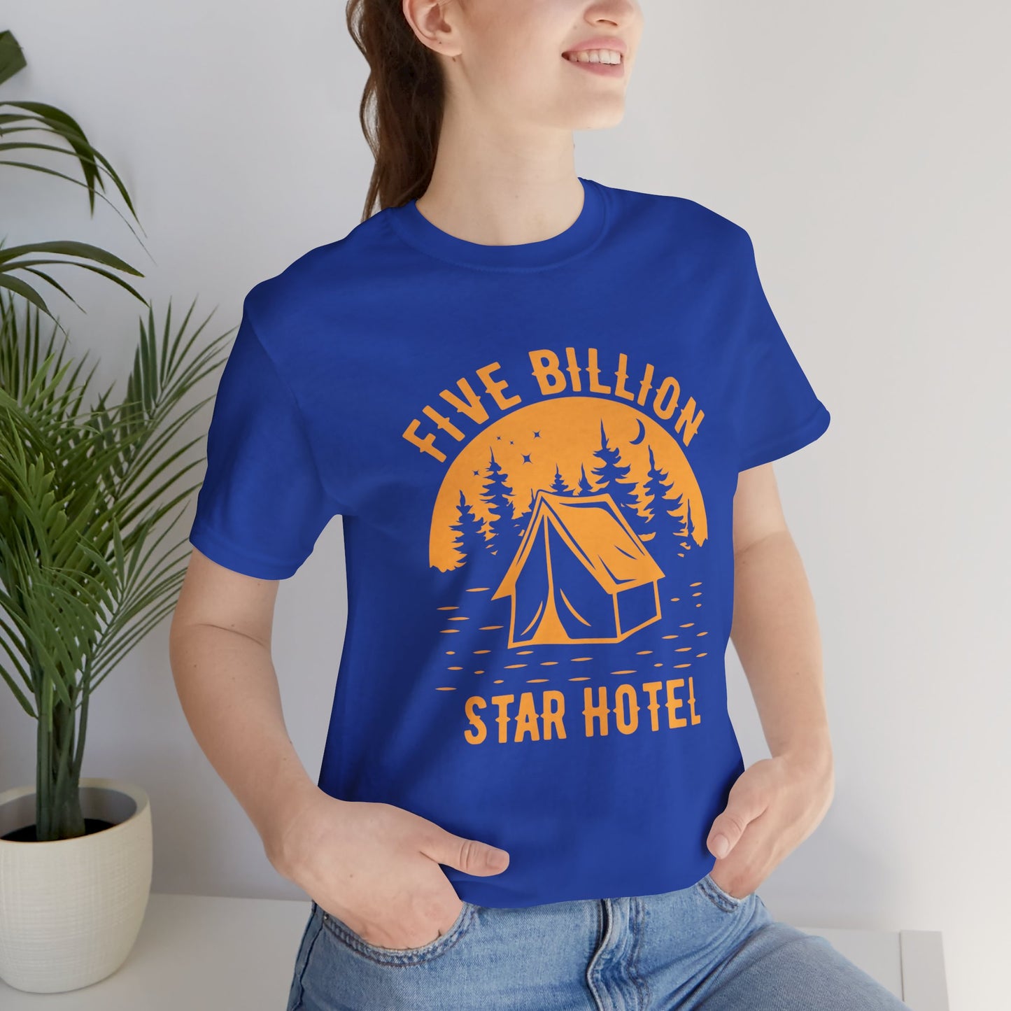 Camping: 5 Billion Star Hotel - Unisex Jersey Short Sleeve Tee