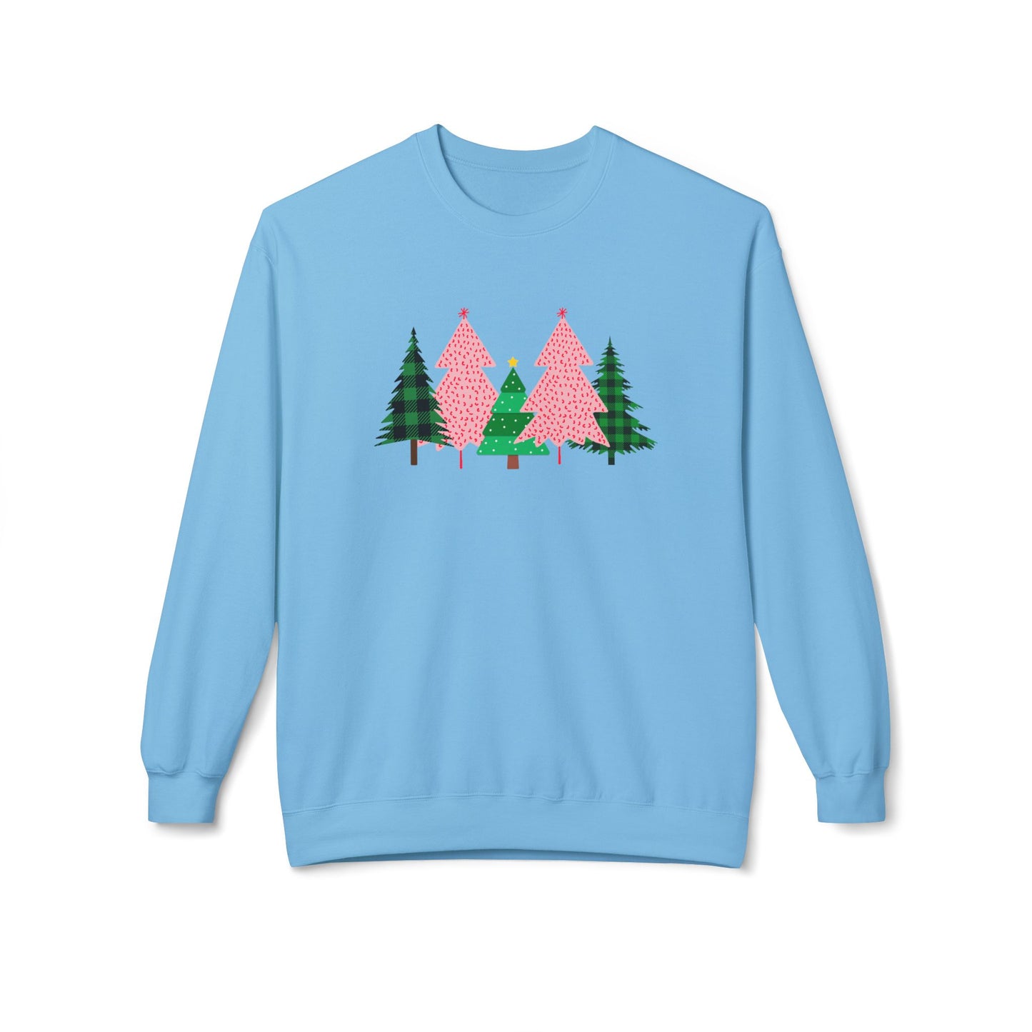 Christmas Trees - Unisex Midweight Softstyle Fleece Crewneck Sweatshirt - 10174