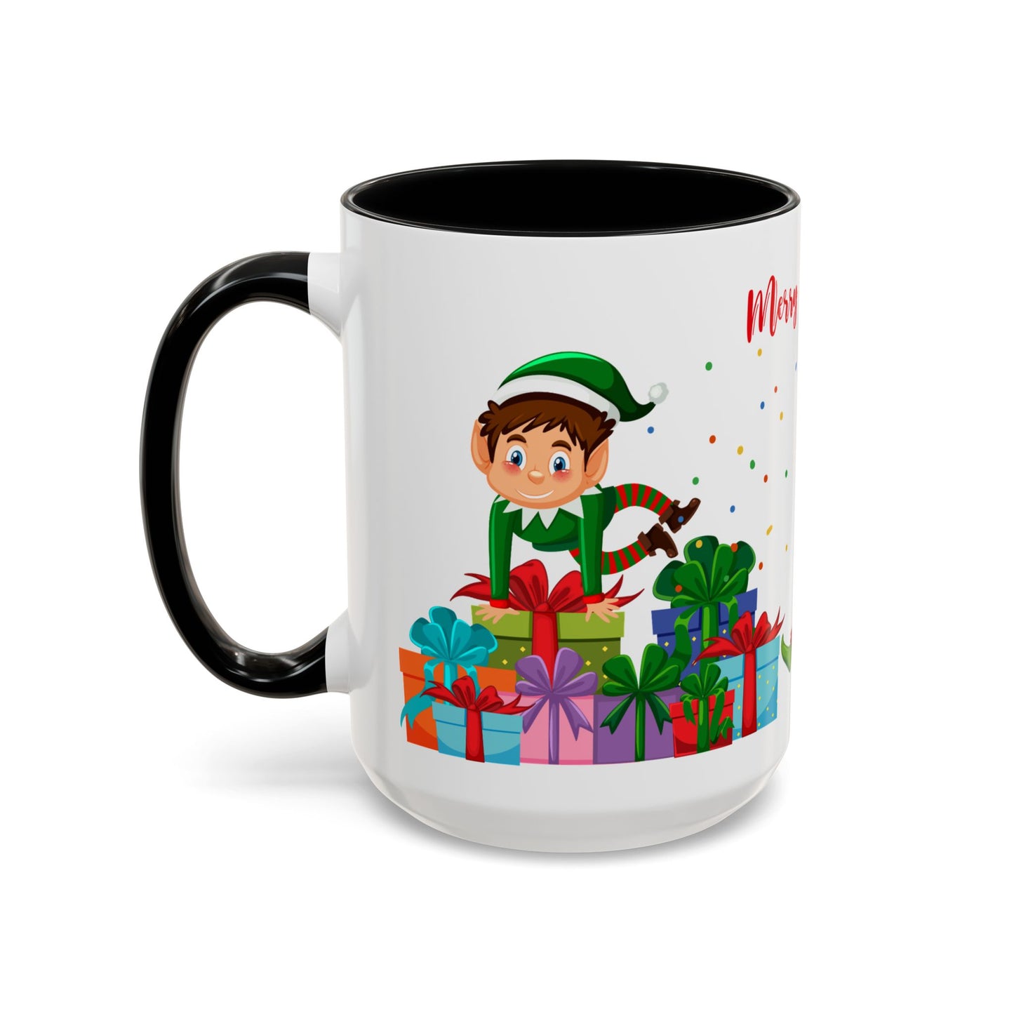 Elves, Merry Christmas - Accent Coffee Mug (11, 15oz) - 10360