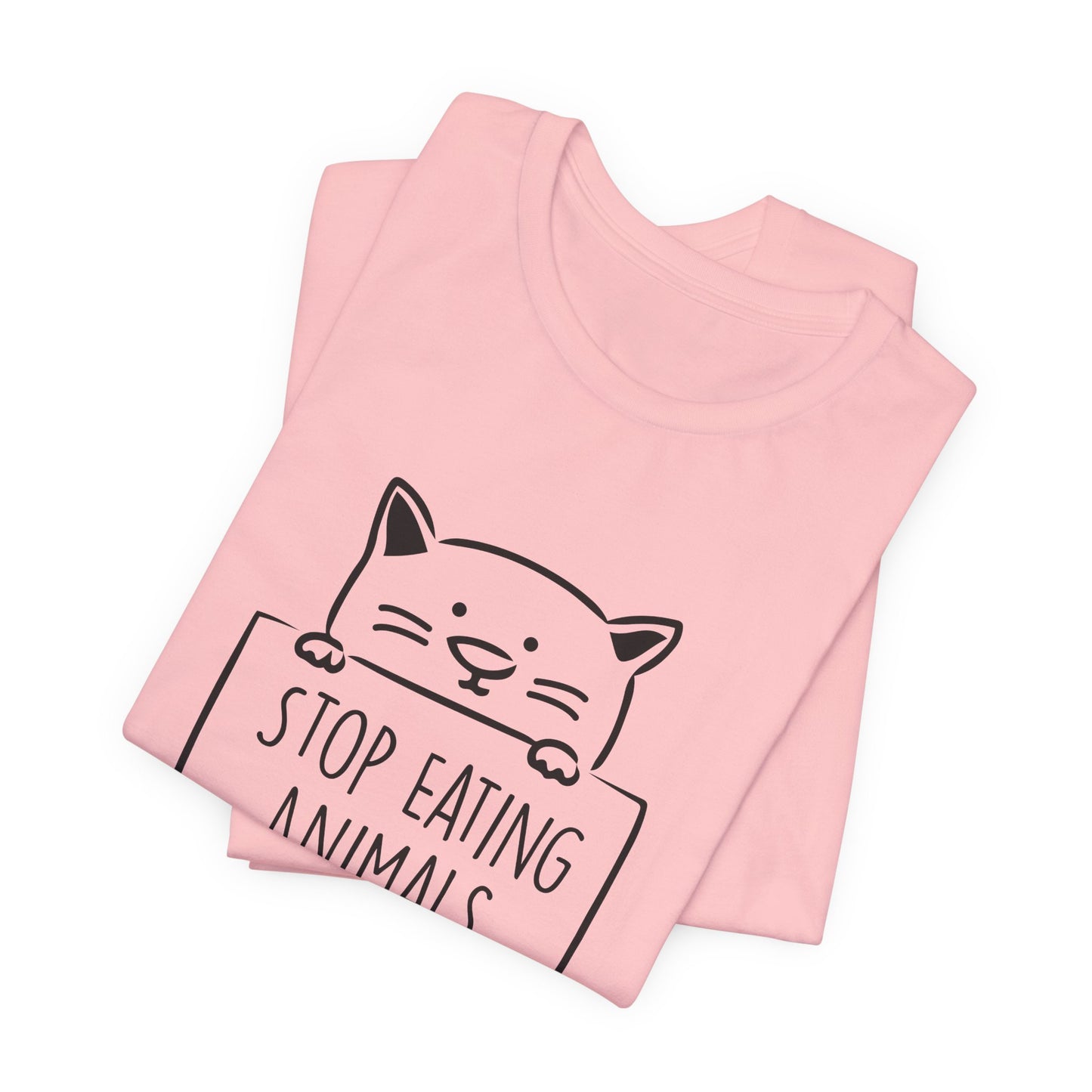 Vegan: Stop Eating Animals - Unisex Jersey Short Sleeve Tee