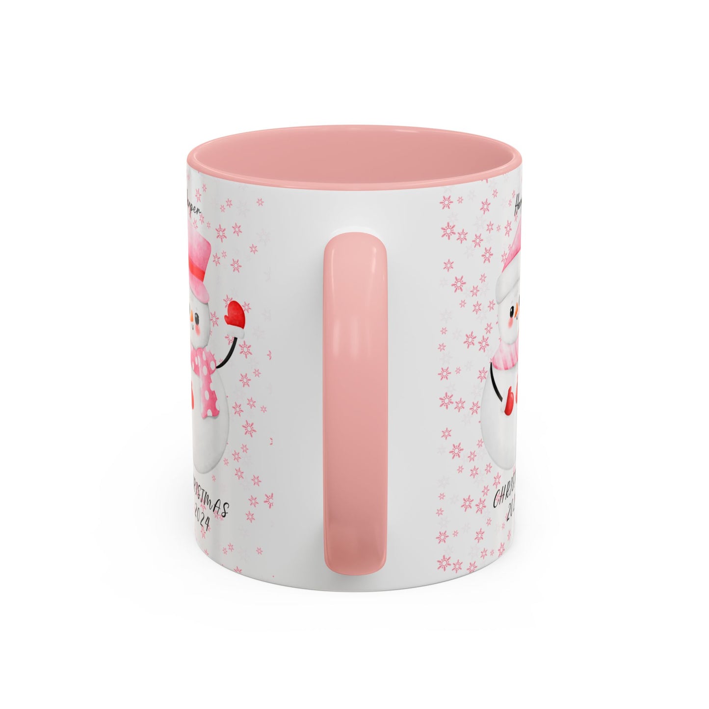 First Christmas, Baby Girl, Customizable - Accent Coffee Mug (11, 15oz) - 10001