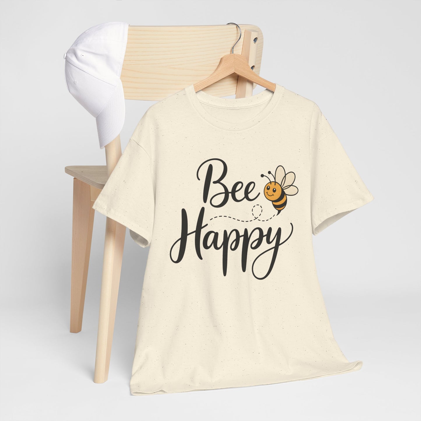 Bee Happy T-Shirt — Cute Bee Graphic Tee, Positive Vibes Gift Shirt - 14864