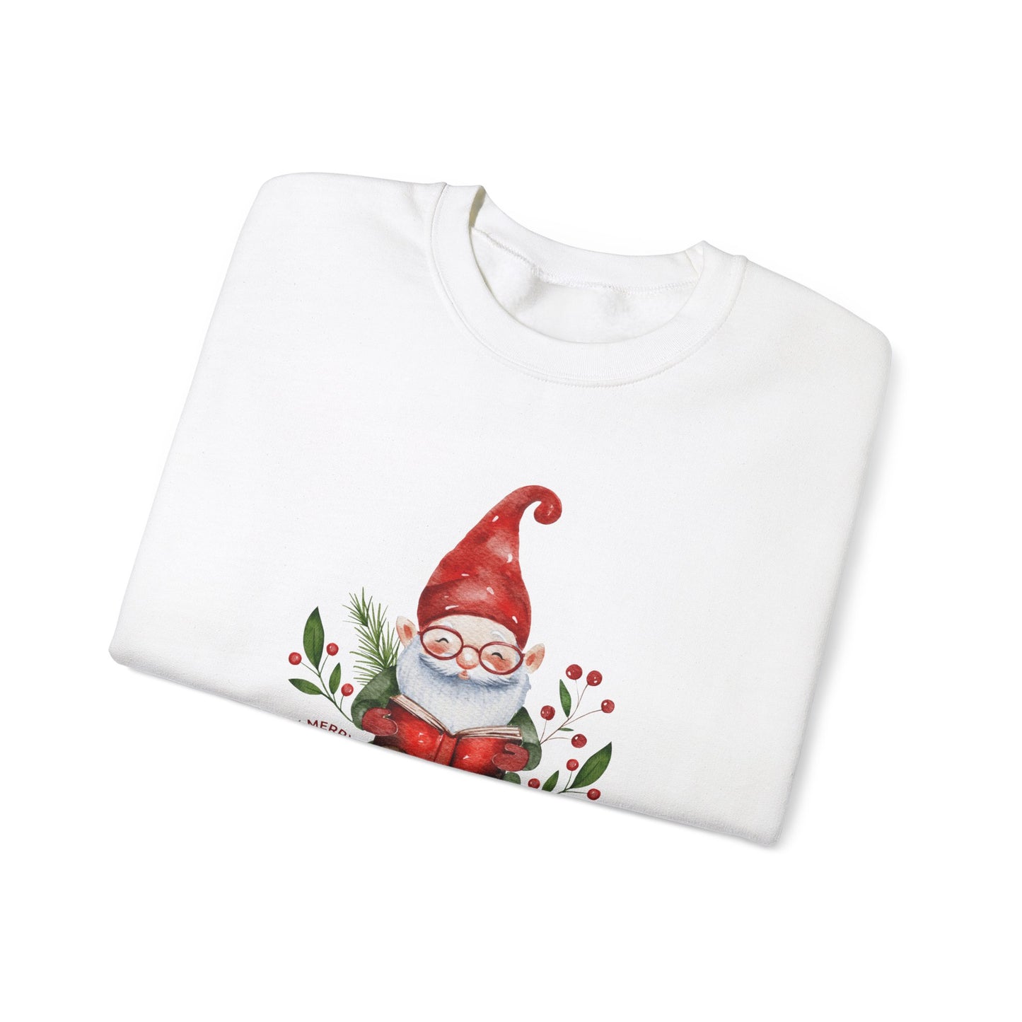 Gnome, Bookmas- Unisex Heavy Blend™ Crewneck Sweatshirt - 10775