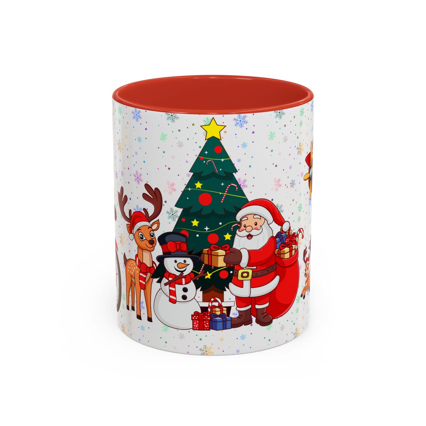 Christmas Party, Santa, Snowman & Reindeer - Accent Coffee Mug (11, 15oz) - 10429