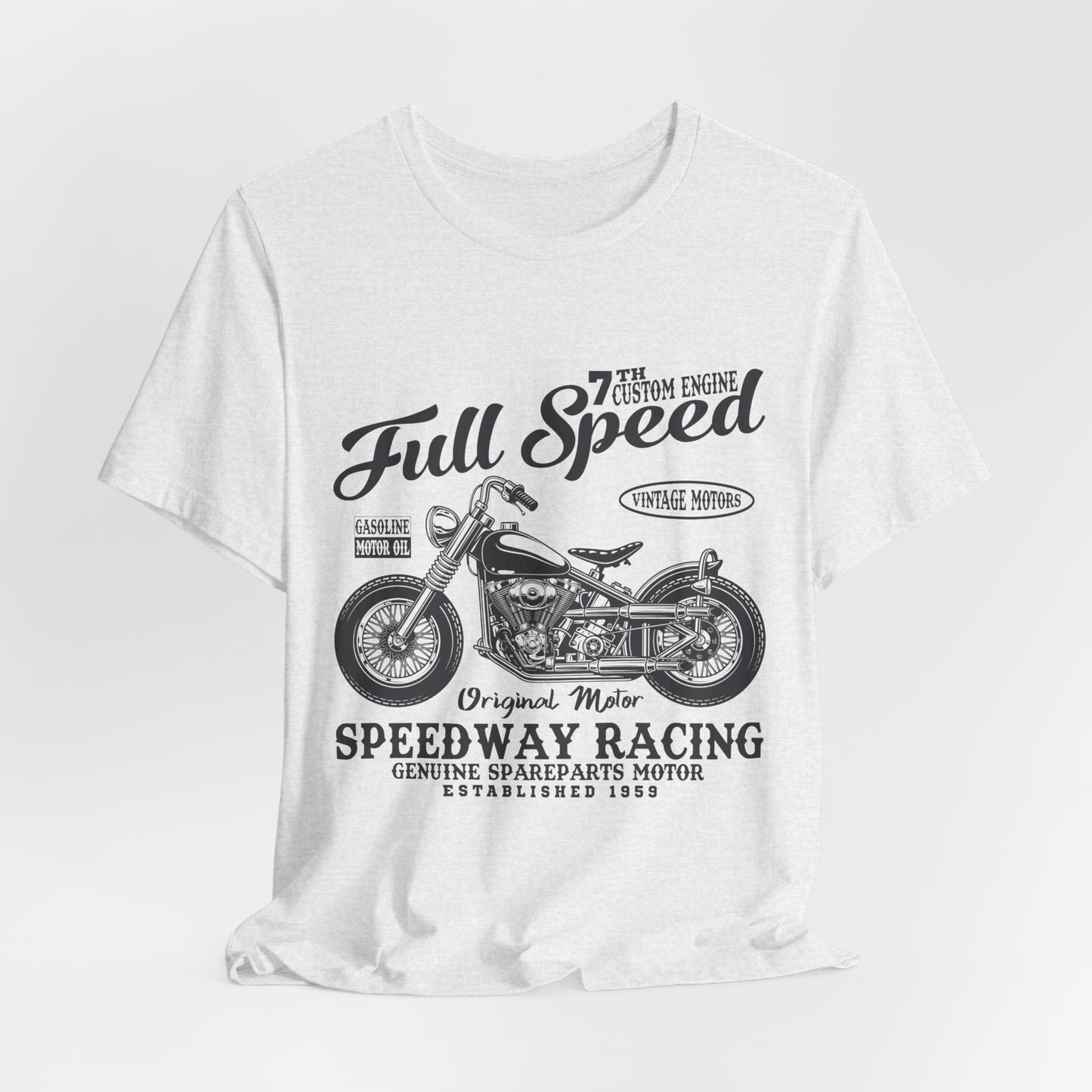 Full Speed, Vintage Motors - Unisex Jersey Short Sleeve Tee - 13297