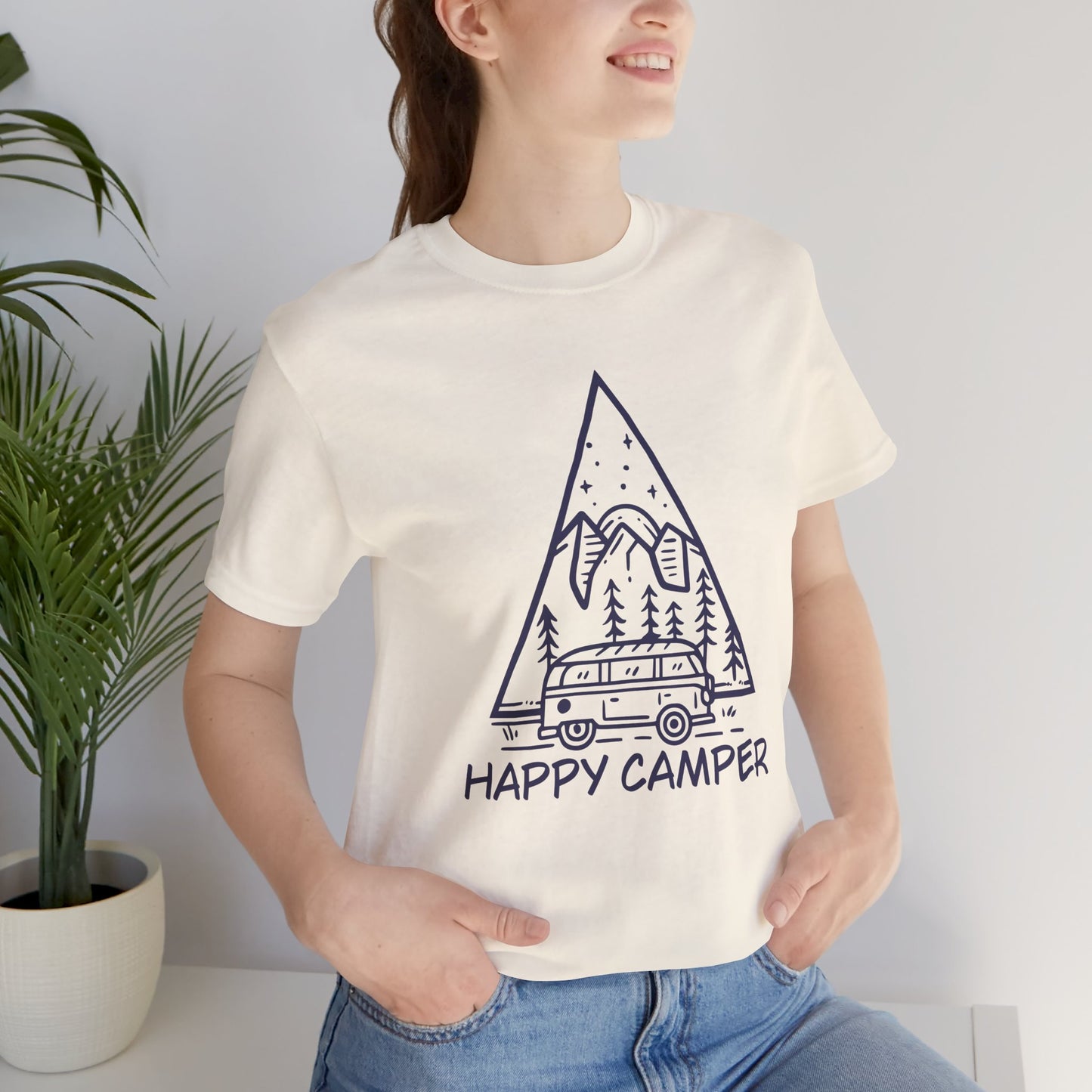 Happy Camper - Unisex Jersey Short Sleeve Tee - 12604