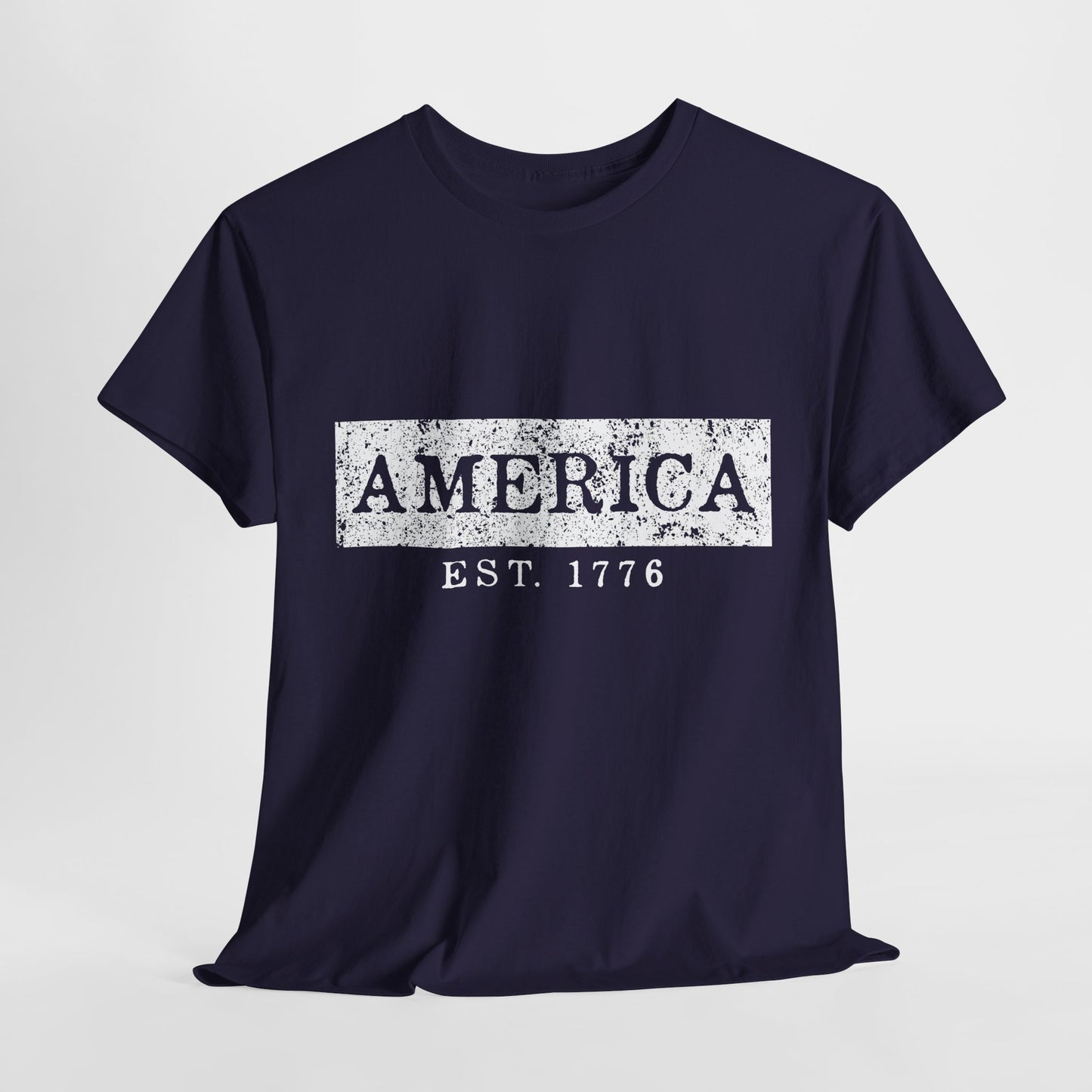 Patriotic Unisex Tee - America EST 1776, Vintage Style Shirt, Independence Day Gift, Casual Wear, Gifts for Him/Her - 13736